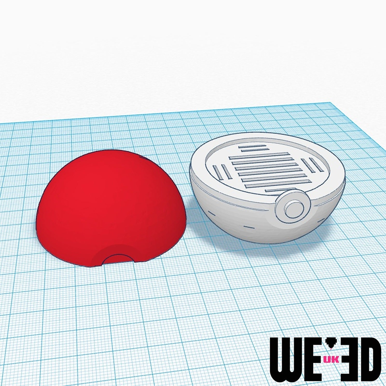 Pokemon Pokeball - SD Card stand – 3D Baskı Modeli