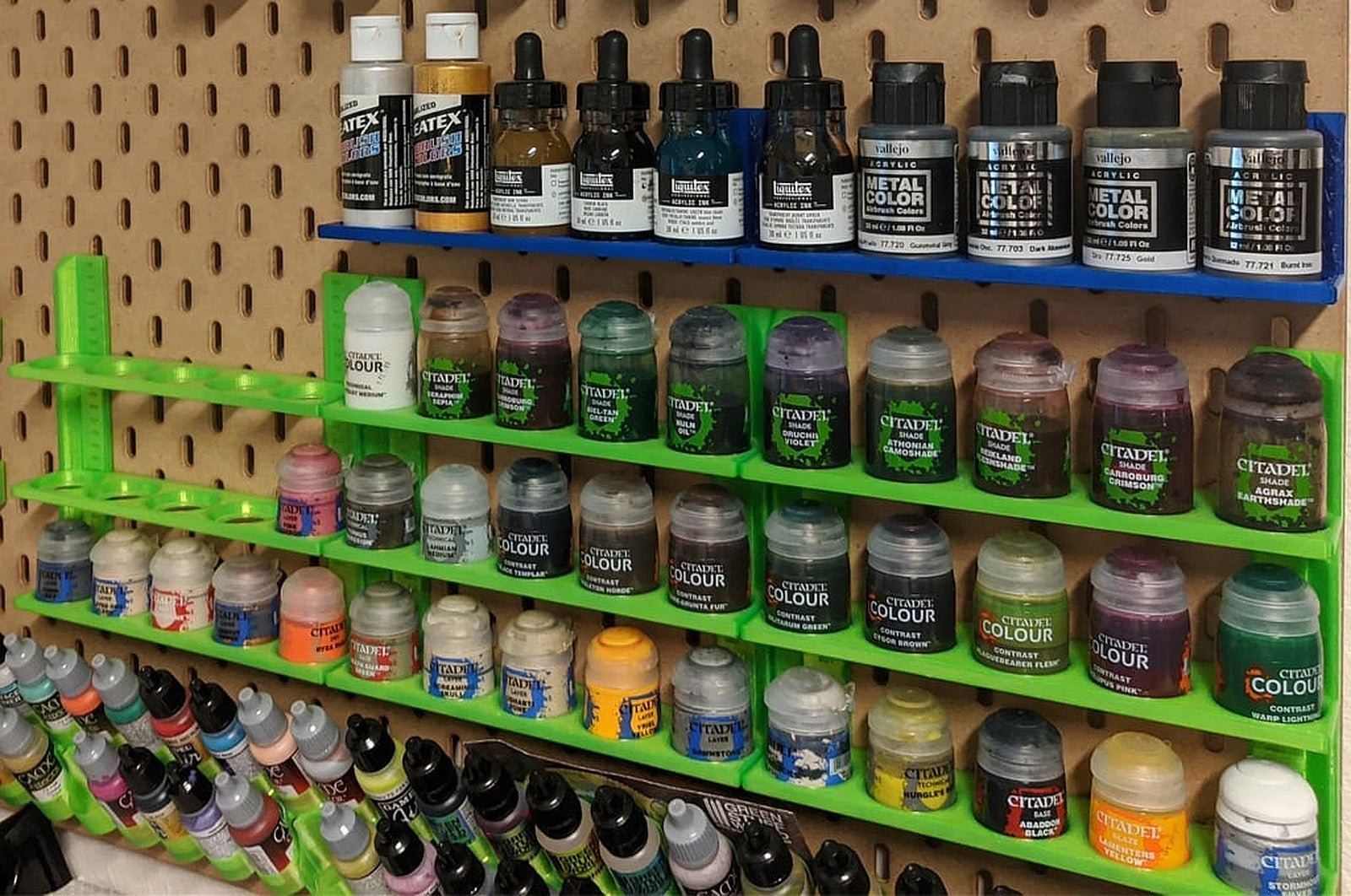 Ikea Skadis Pegboard Wargaming Paint Bottle stand – 3D Baskı Modeli