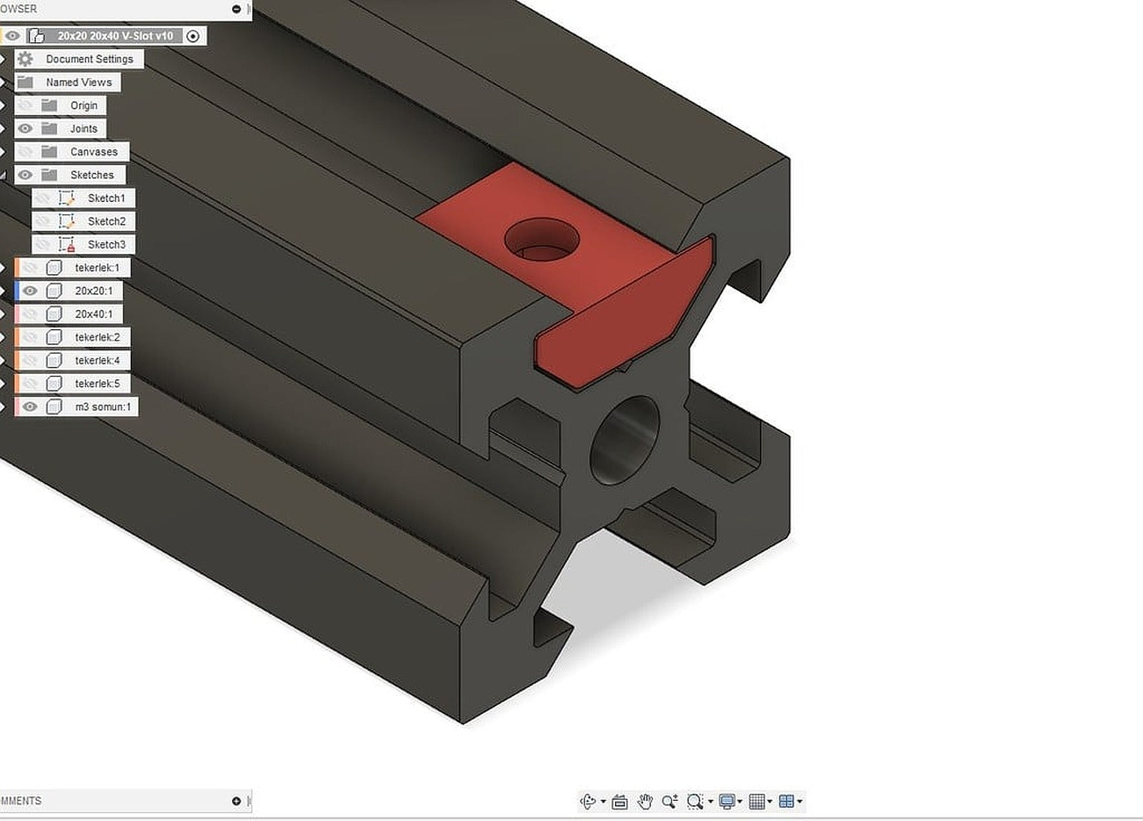 V-Slot m3 m4 m5 Nuts For 2020 2040 4040 Aluminium Profiles – 3D Baskı Modeli
