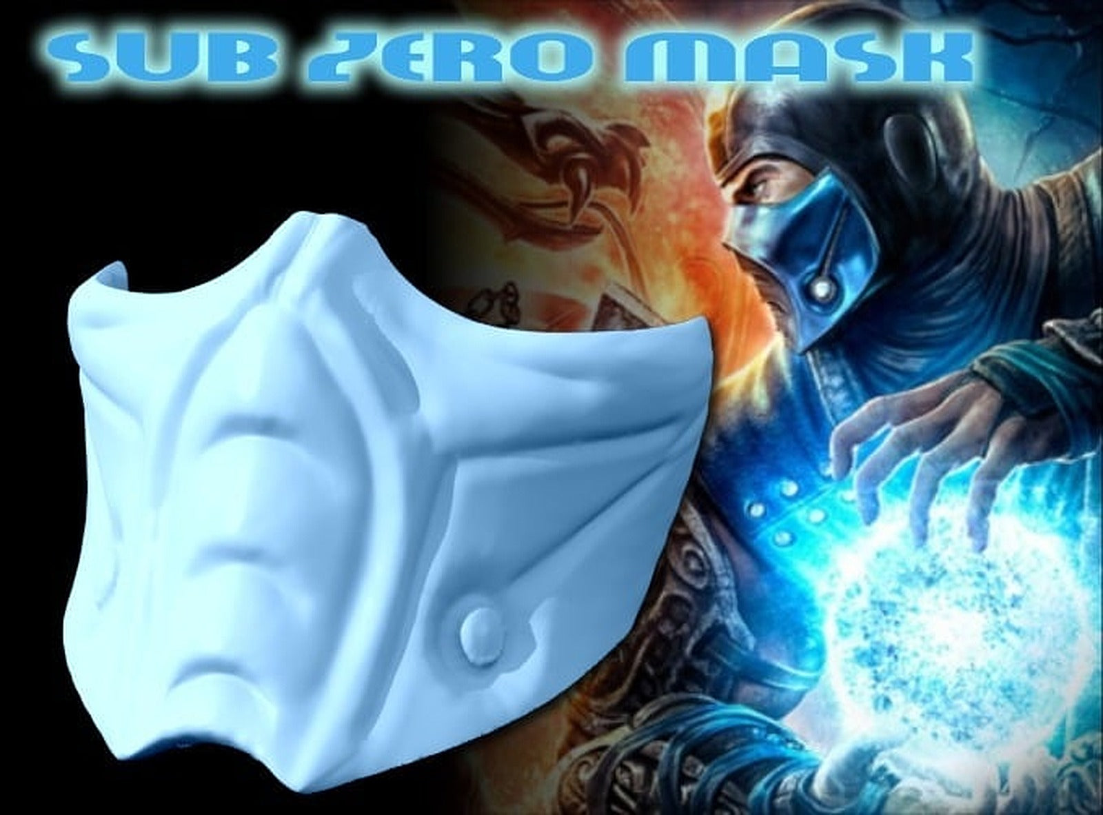 Sub Zero Mask - Full Size. Mortal Kombat – 3D Baskı Modeli