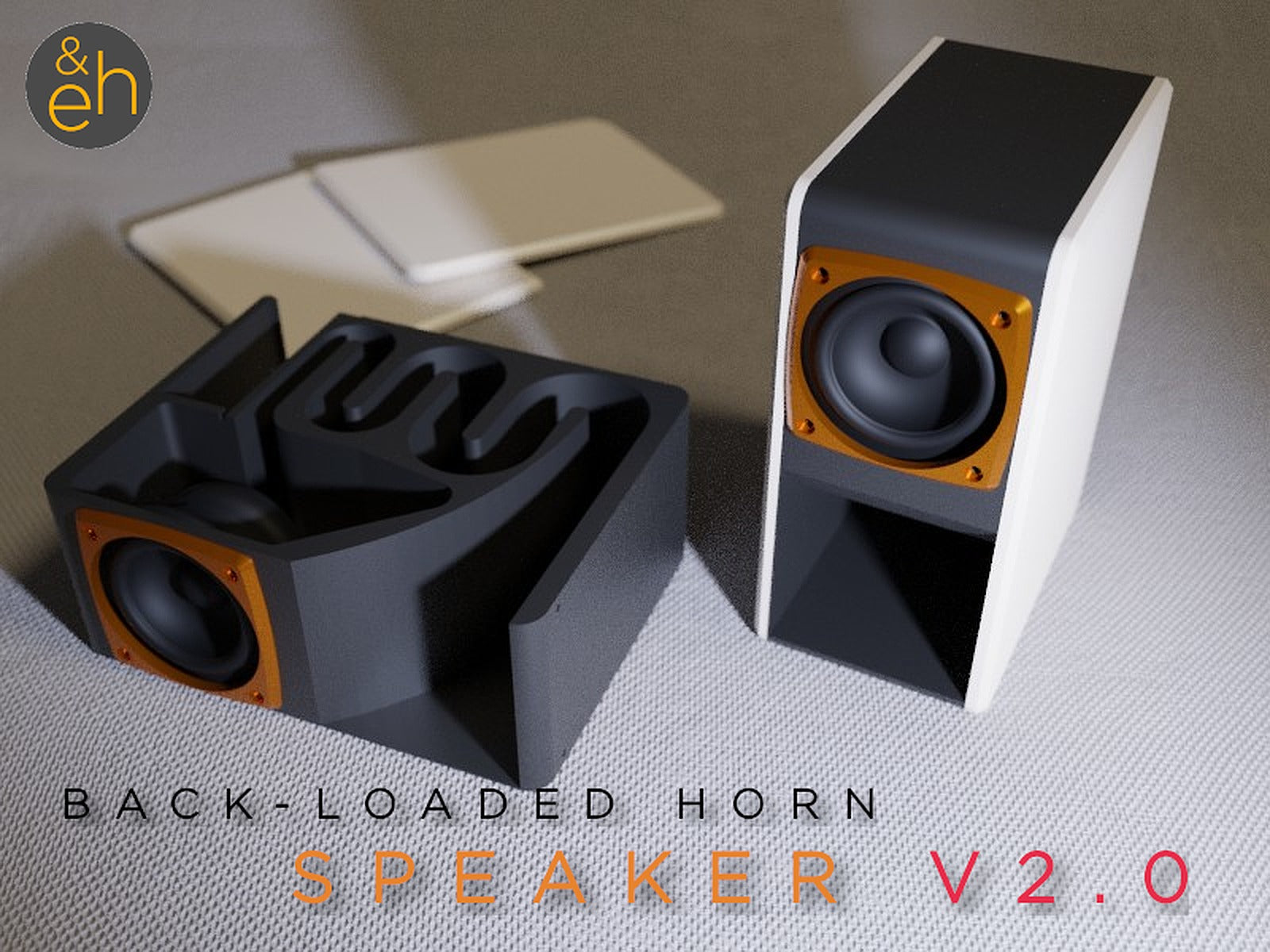 Back Horn Speaker V2.0 BL2 - Bluetooth, Active, Passive – 3D Baskı Modeli