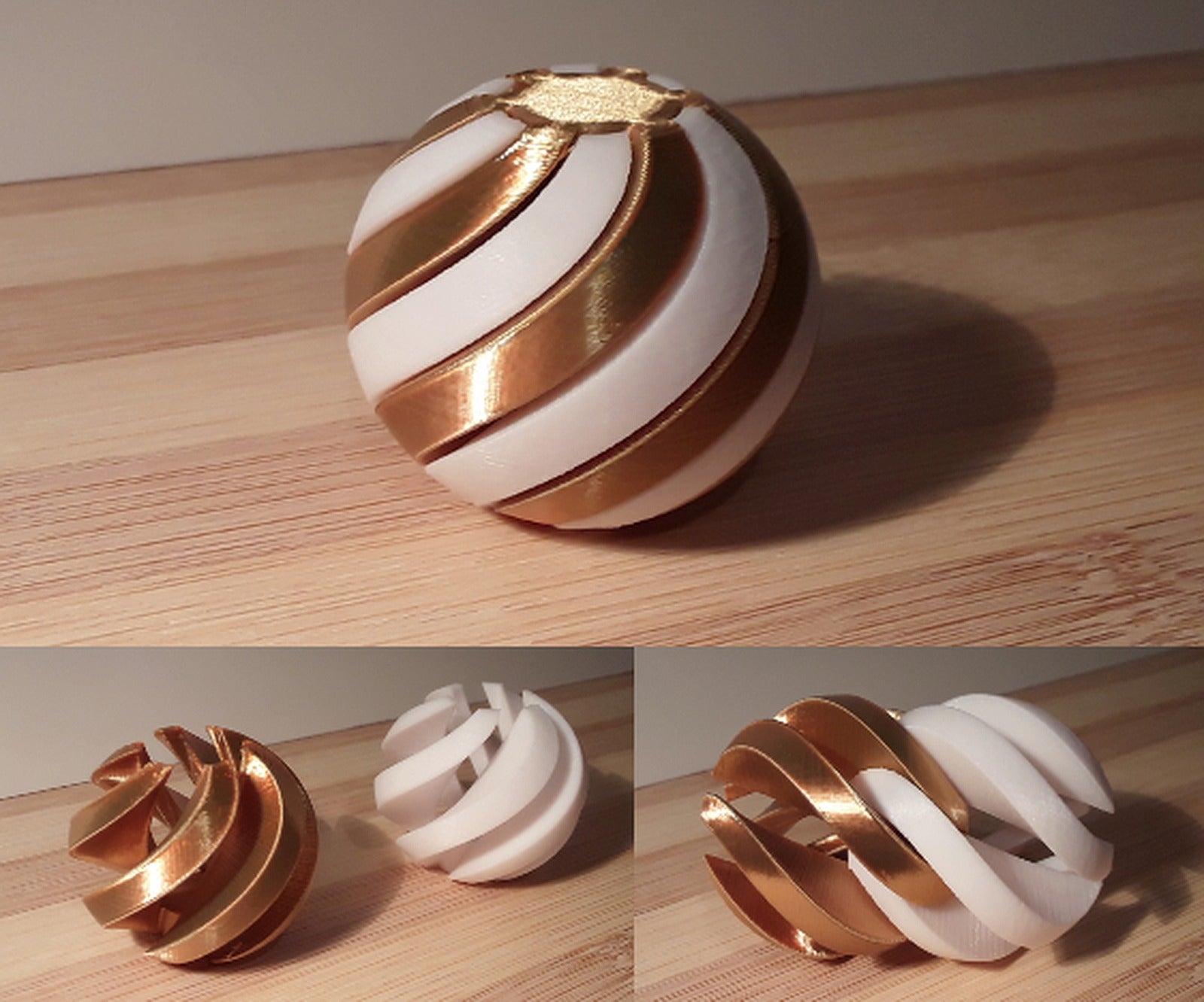 Fidget spiral puzzle sphere – 3D Baskı Modeli