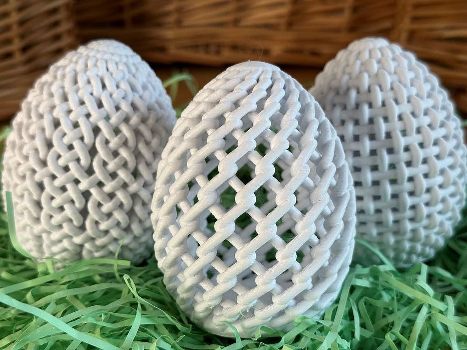 Three Lattice Easter Eggs – 3D Baskı Modeli