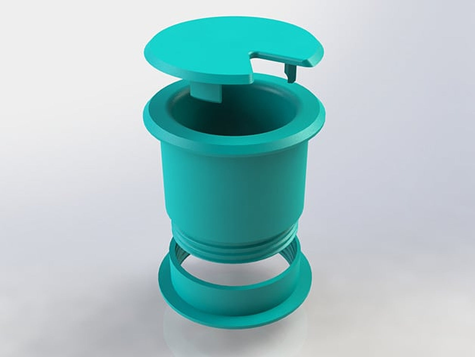 Cable guide/hole for IKEA LACK table (with cap) – 3D Baskı Modeli