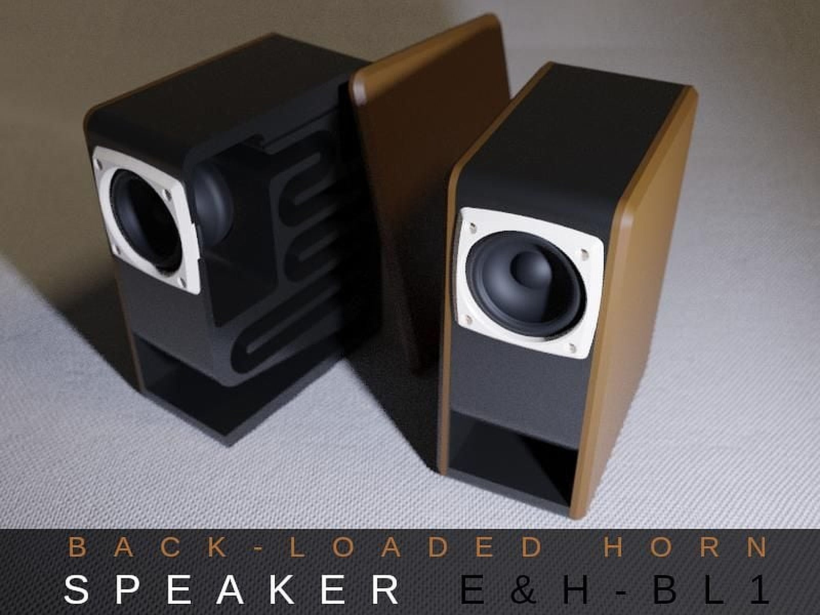 Back Horn Speaker BL1 - Bluetooth, Active, Passive – 3D Baskı Modeli