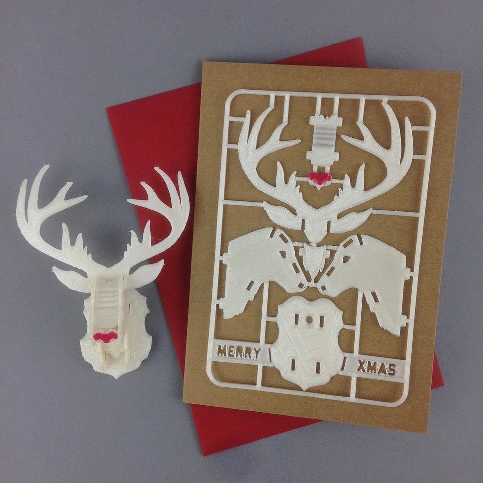 Christmas Reindeer Card Kit – 3D Baskı Modeli