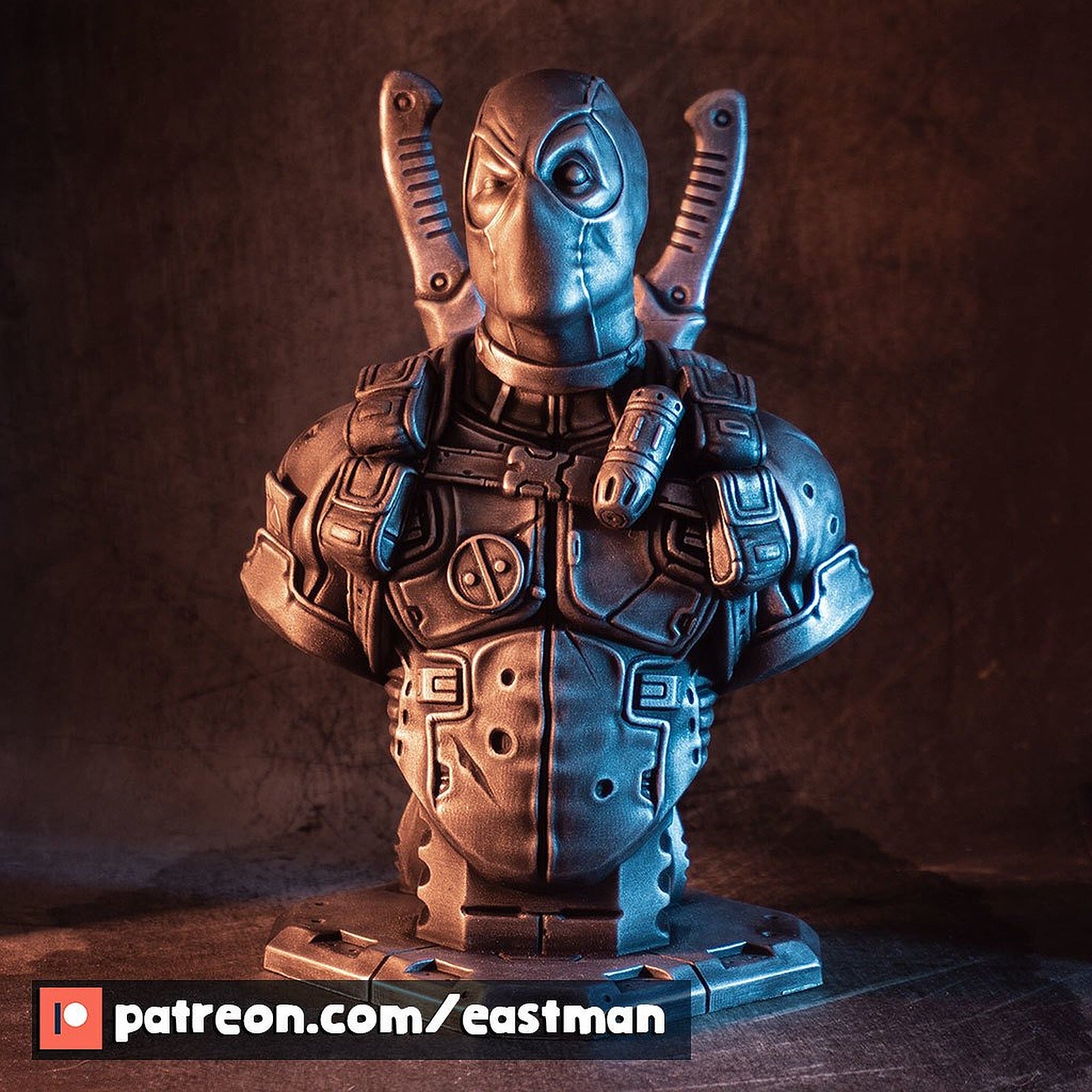 Deadpool bust (Remastered Supportless Edition) (fan art) – 3D Baskı Modeli