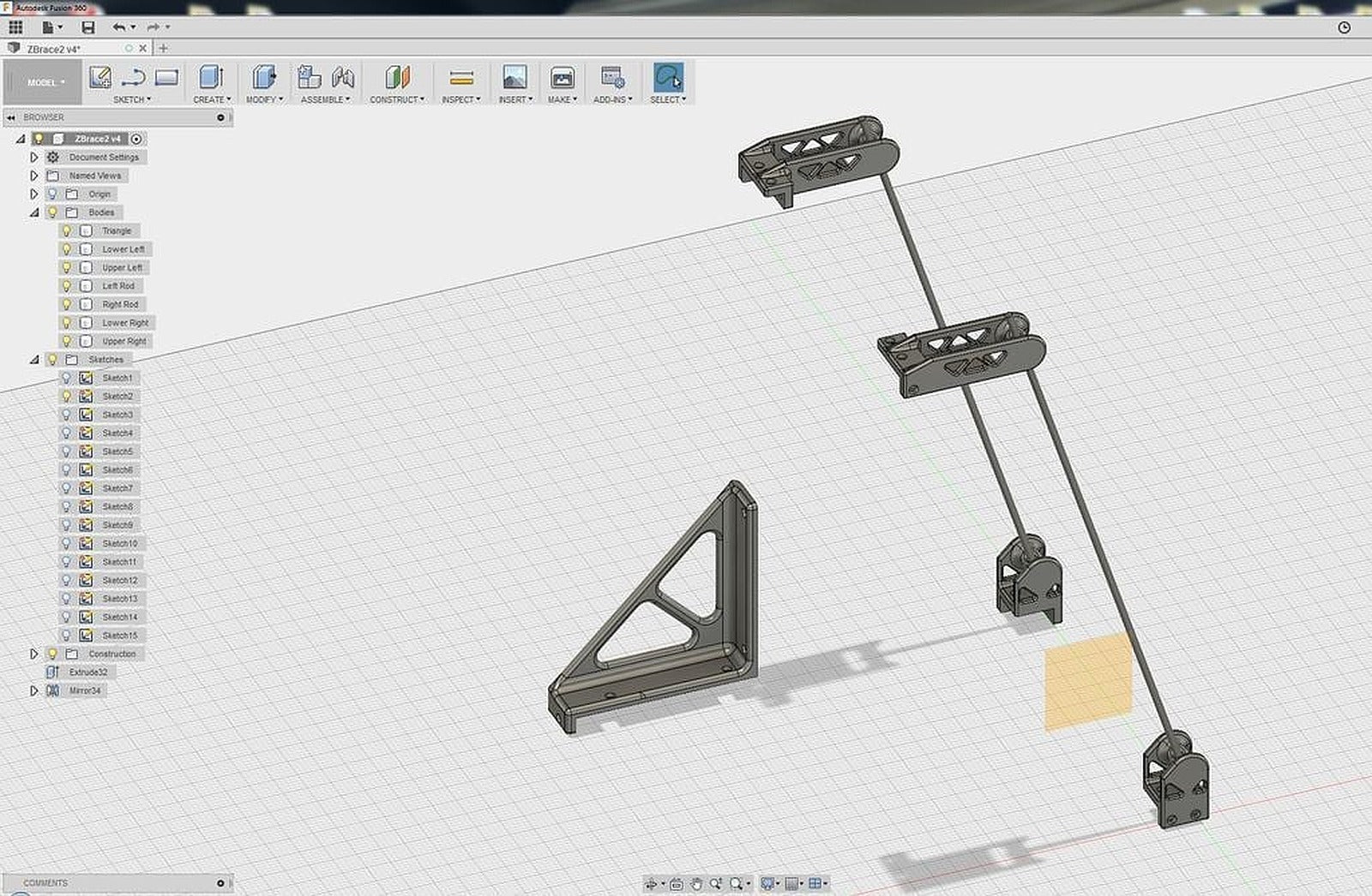 Frame Braces for Creality CR-10, Tevo Tornado, and Afinibot A31 – 3D Baskı Modeli