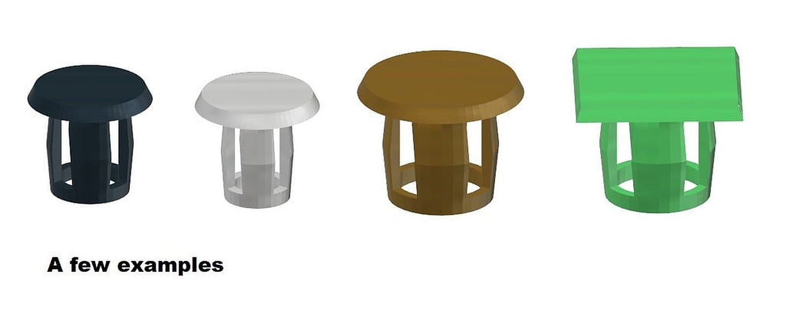 Cover cap for drillholes, customizable – 3D Baskı Modeli