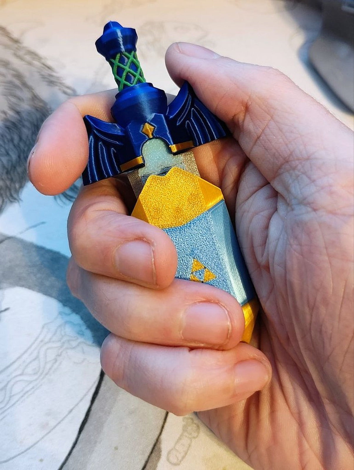 Links Master Sword - Pocket Fidget Sword – 3D Baskı Modeli