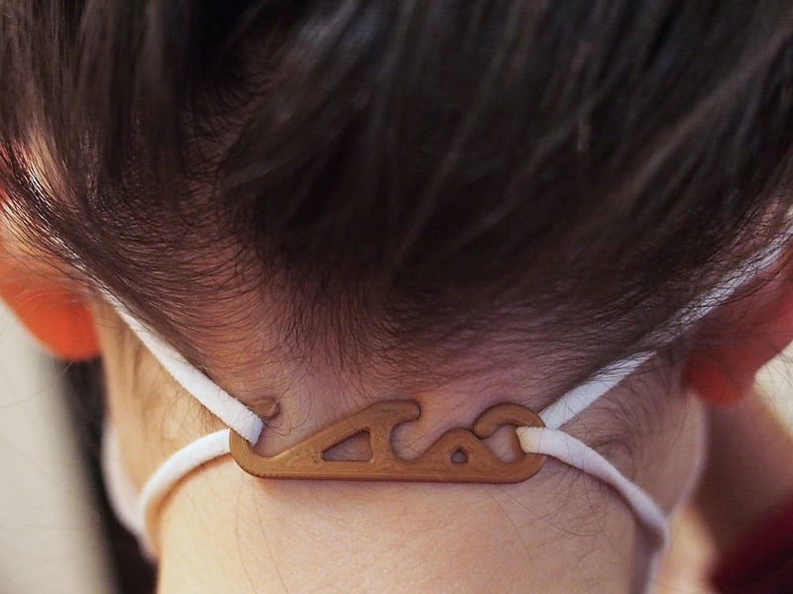 Kid / adult COVID face mask adapter (strap / earloop askı tightener and ear saver) – 3D Baskı Modeli