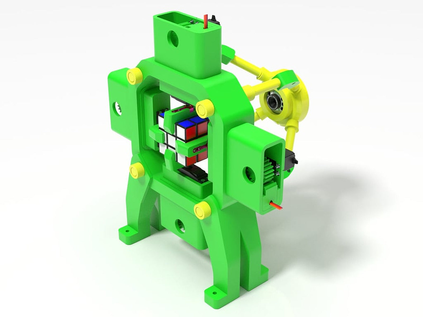 Fully 3D-Printed Rubik's Cube Solving Robot – 3D Baskı Modeli