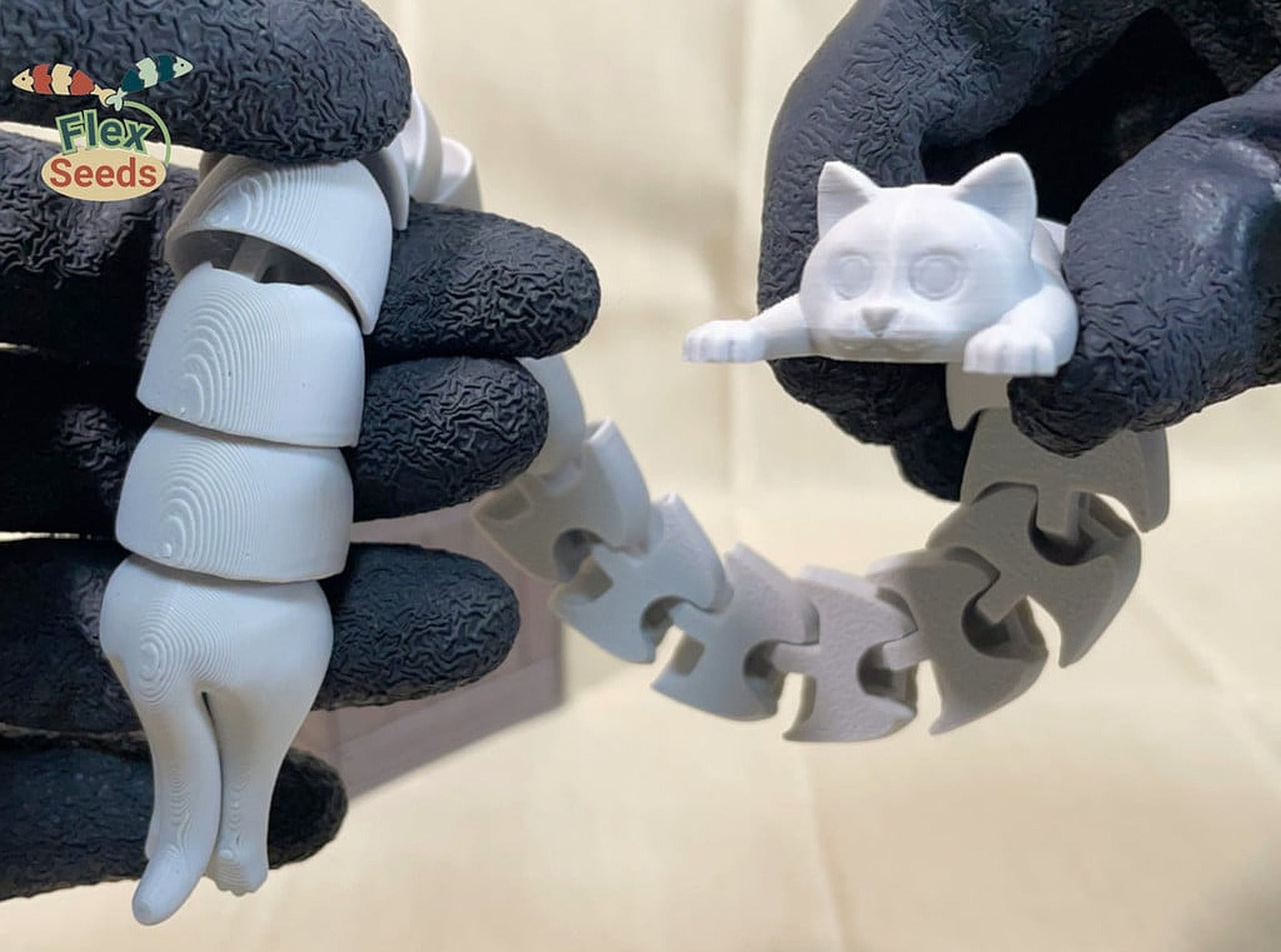 [Official Remix] Flexi Extra Size Cat (Print-in-place) – 3D Baskı Modeli