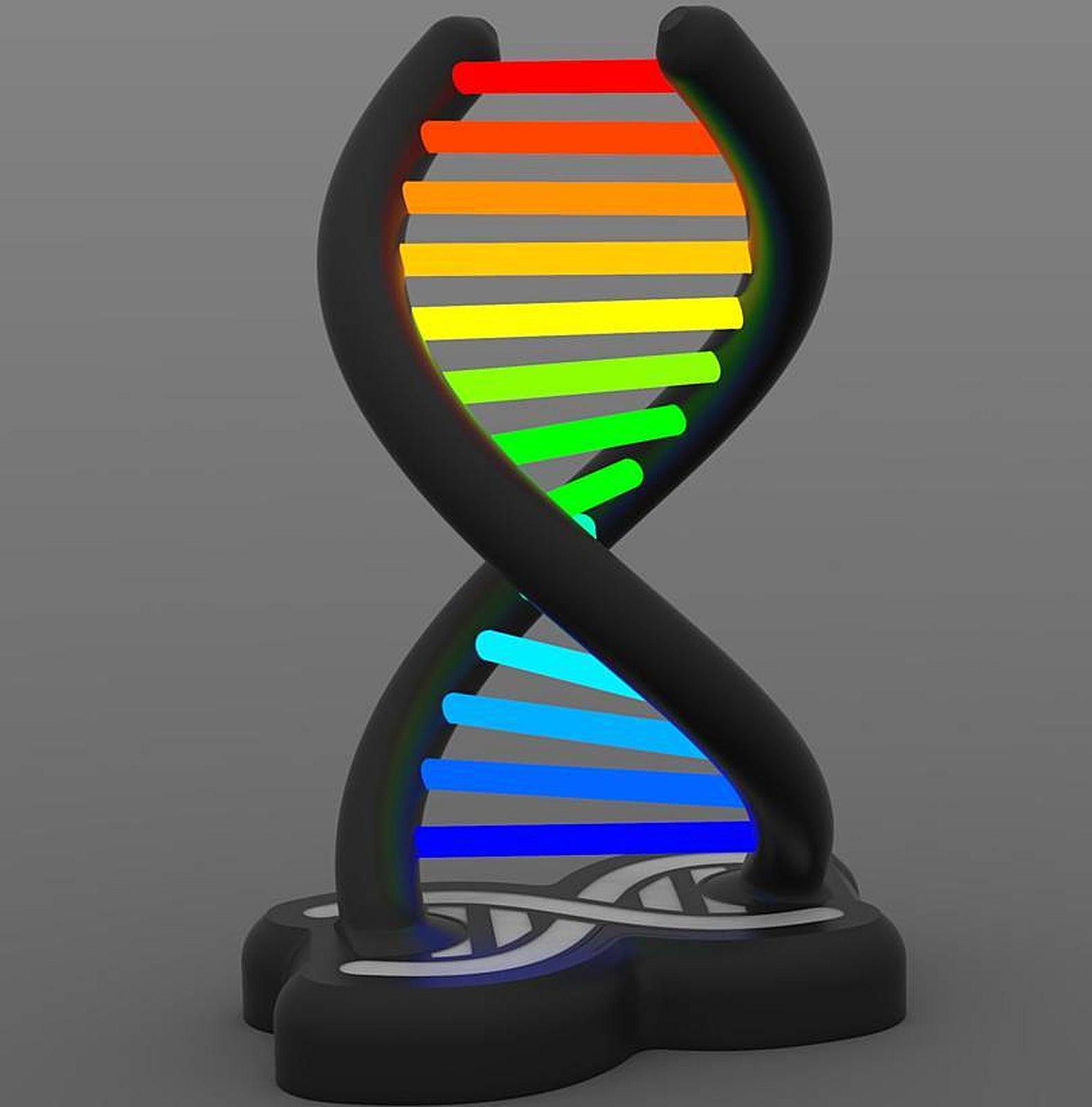 RGB DOUBLE HELIX LAMP - easyprint (diffusors needs very slow print) – 3D Baskı Modeli