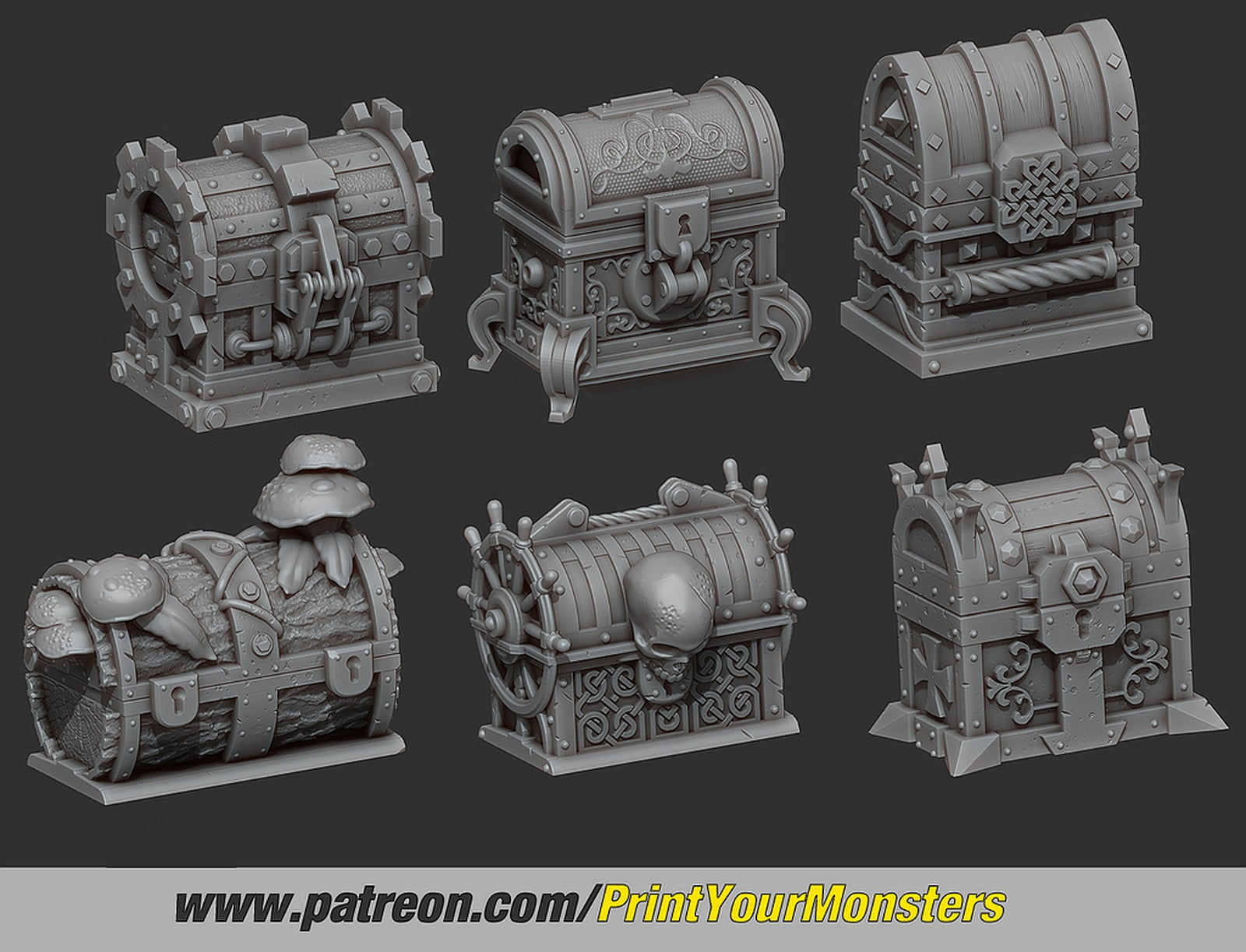 CLOSED TREASURE CHEST – 3D Baskı Modeli