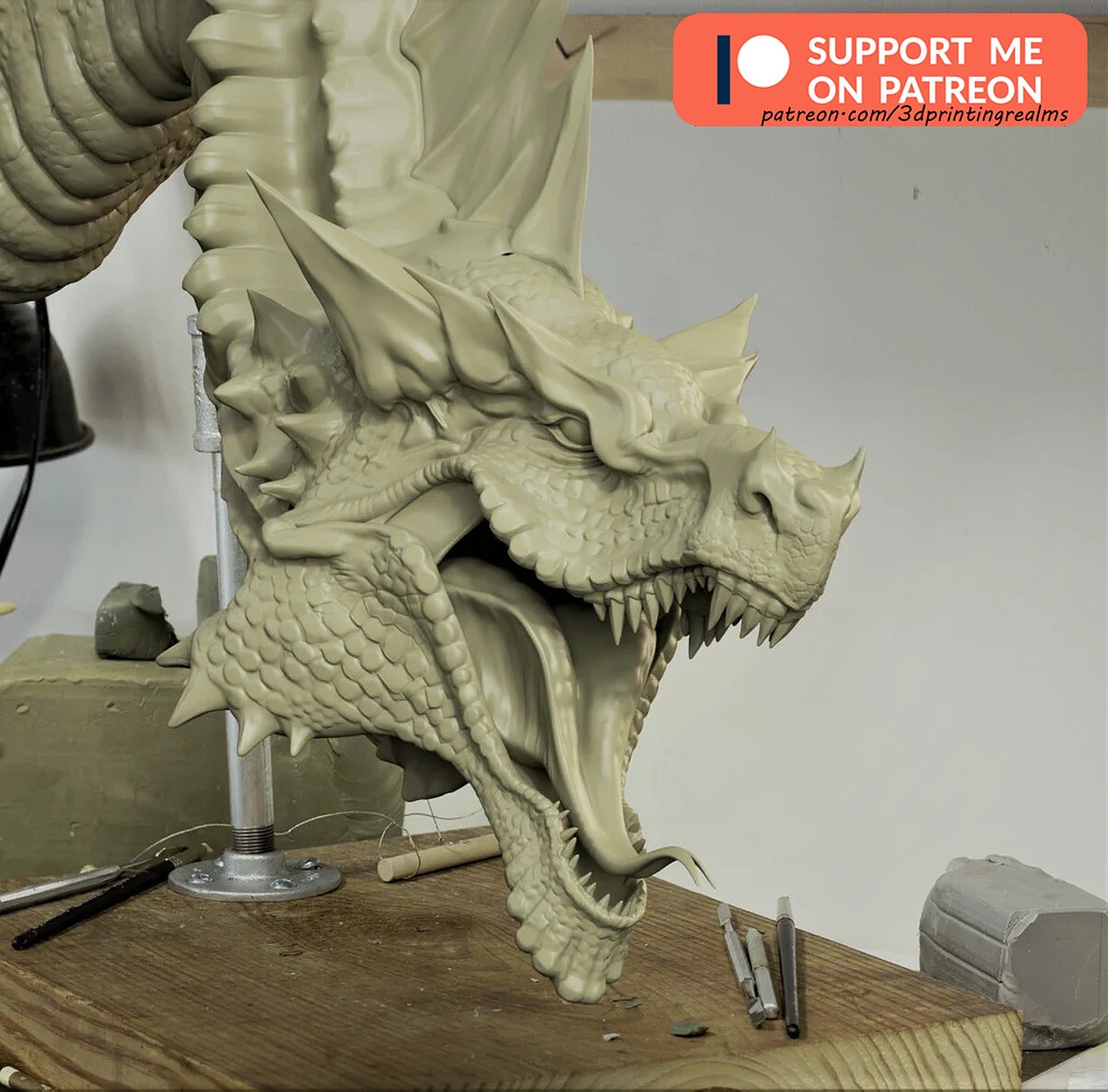 Dragon Bust – 3D Baskı Modeli