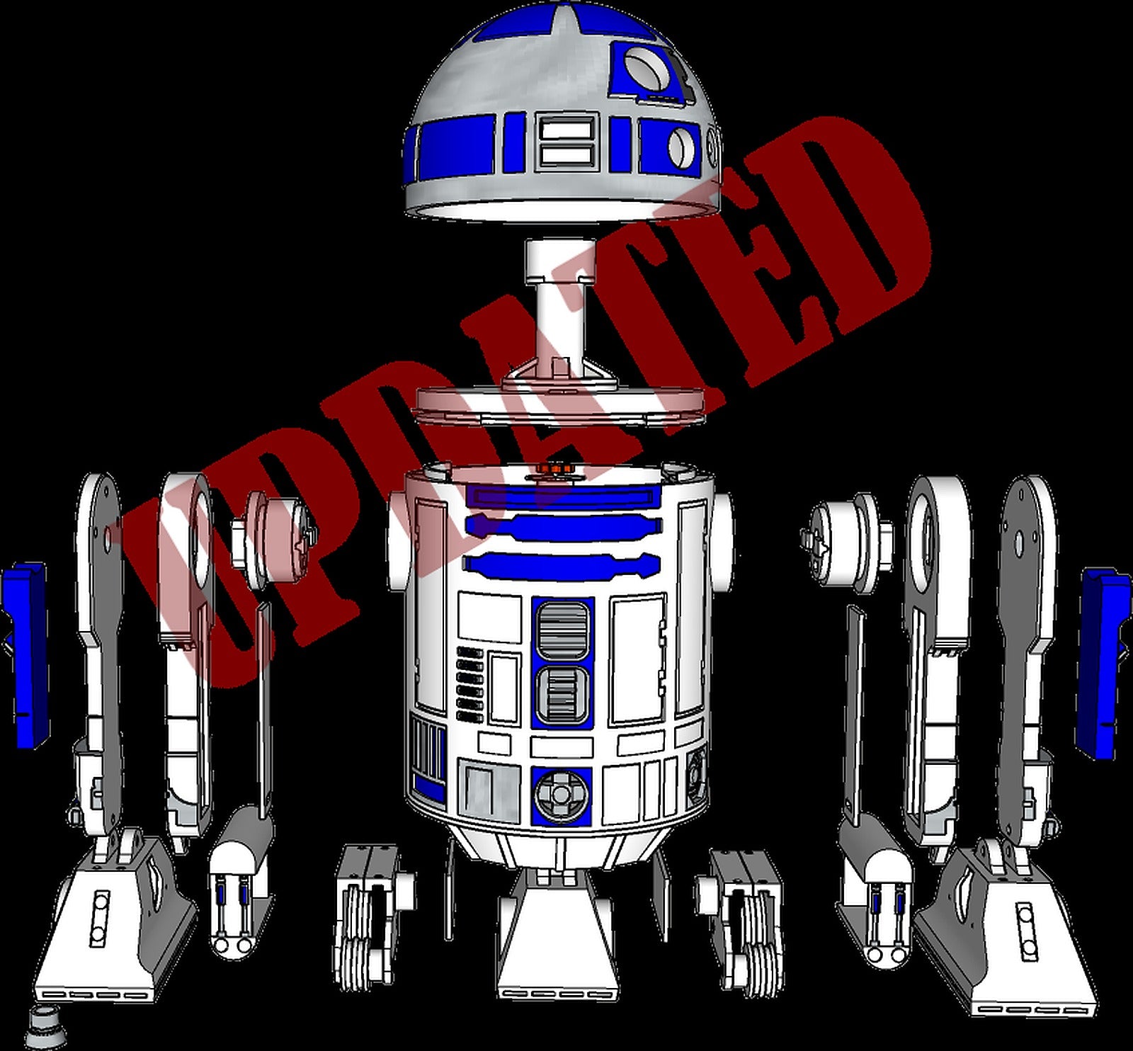 R2D2 the LAST and Final version. Scale 1:4 – 3D Baskı Modeli