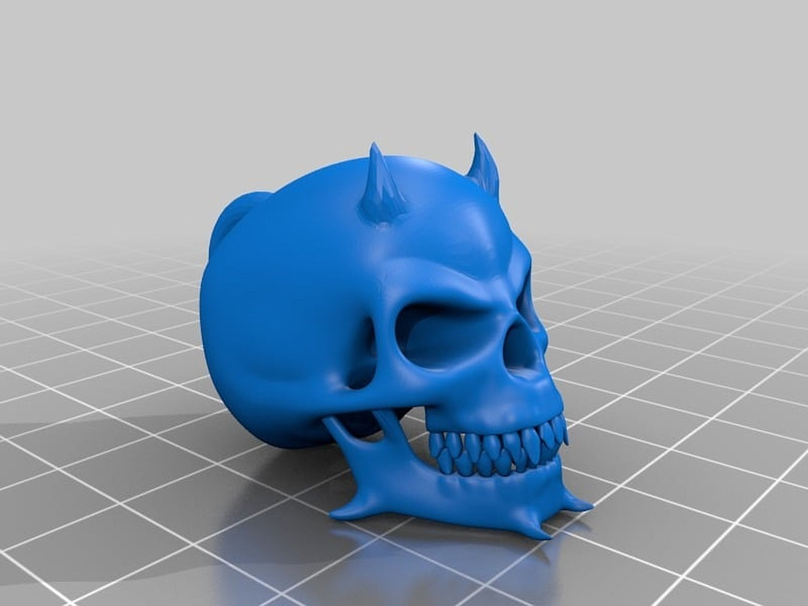 Devil skull anahtarlık remix – 3D Baskı Modeli