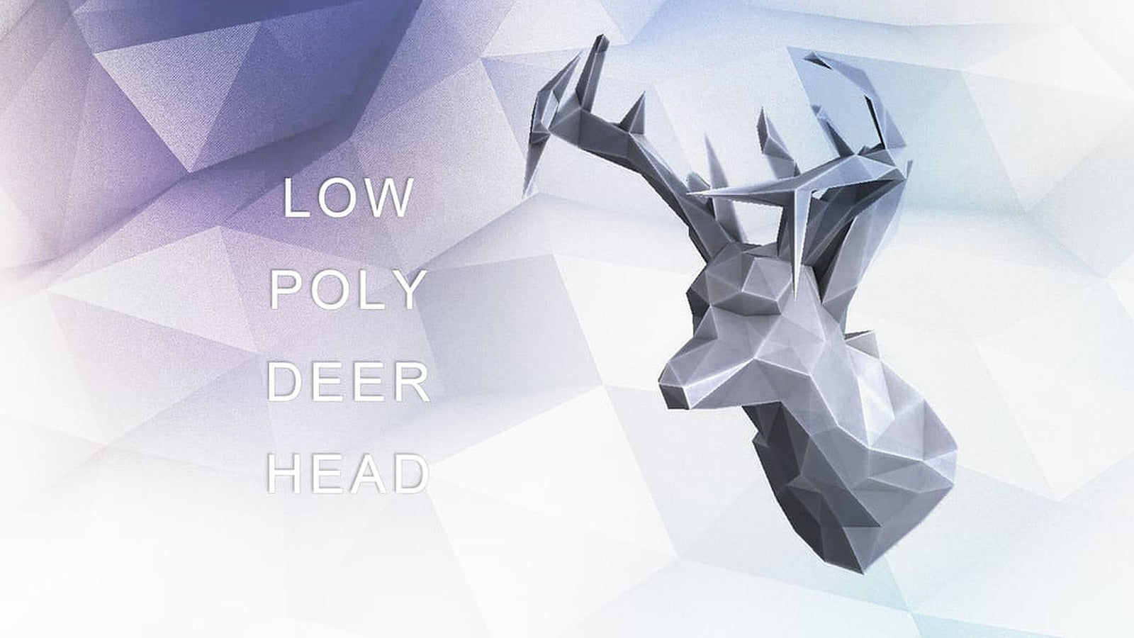 Geometric Low Poly Deer Head – 3D Baskı Modeli