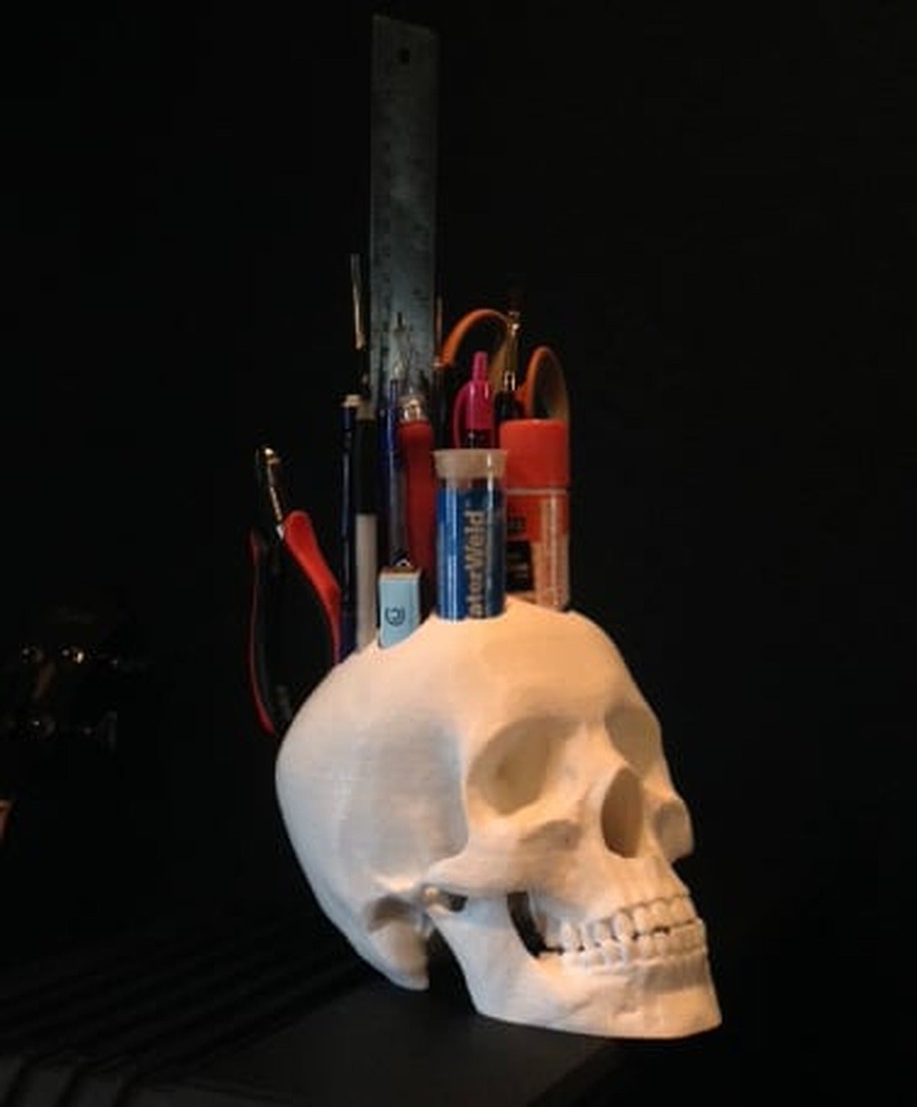 Skull Desk kutu/düzenleyici – 3D Baskı Modeli