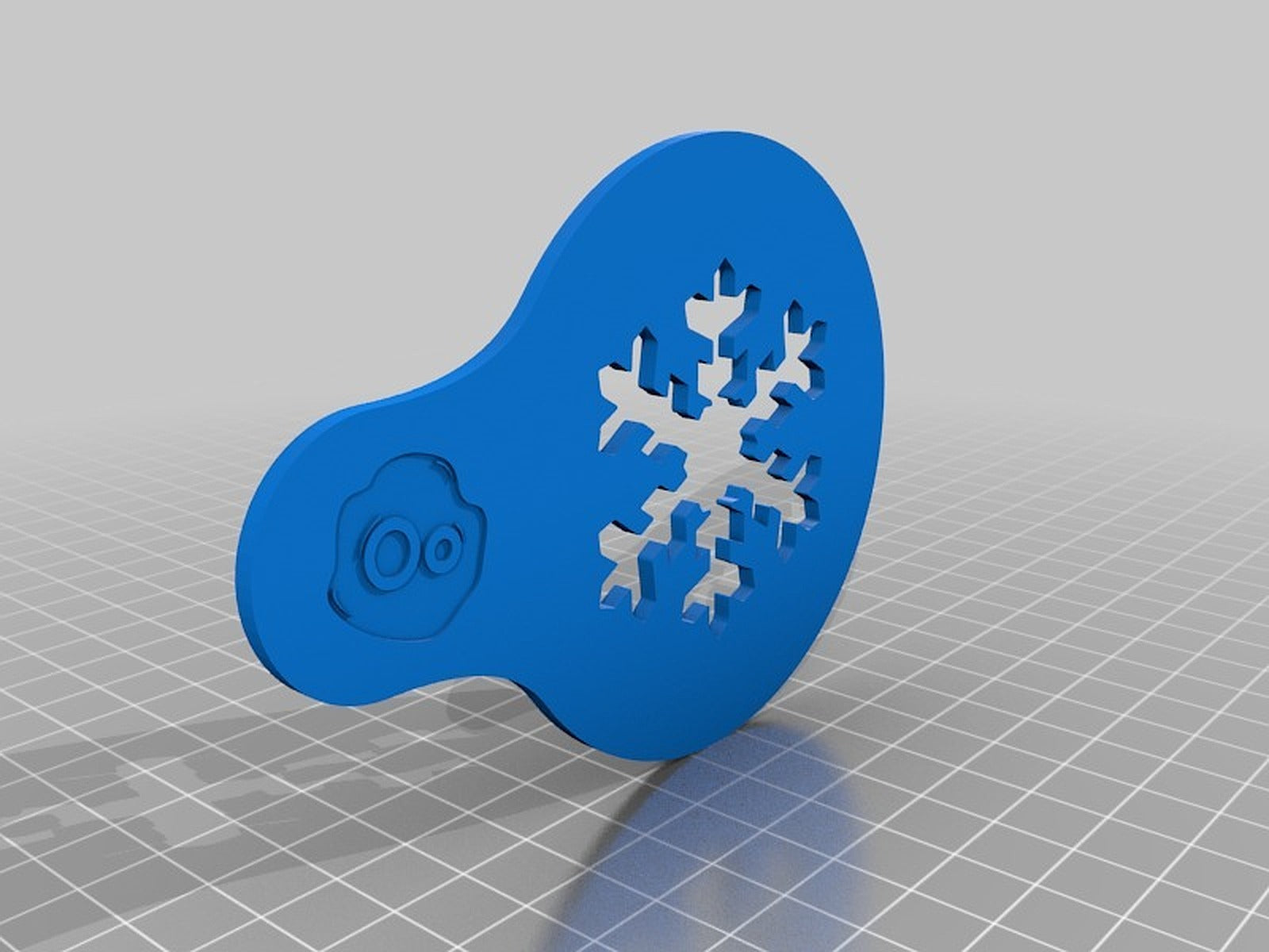 Snowflake - Christmas Coffee Decoration Template – 3D Baskı Modeli