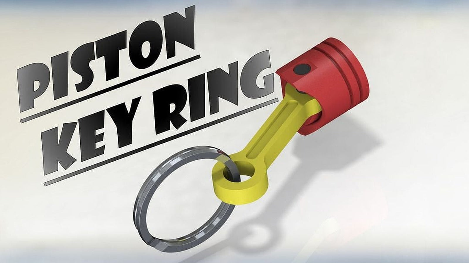 Piston KEY RING – 3D Baskı Modeli