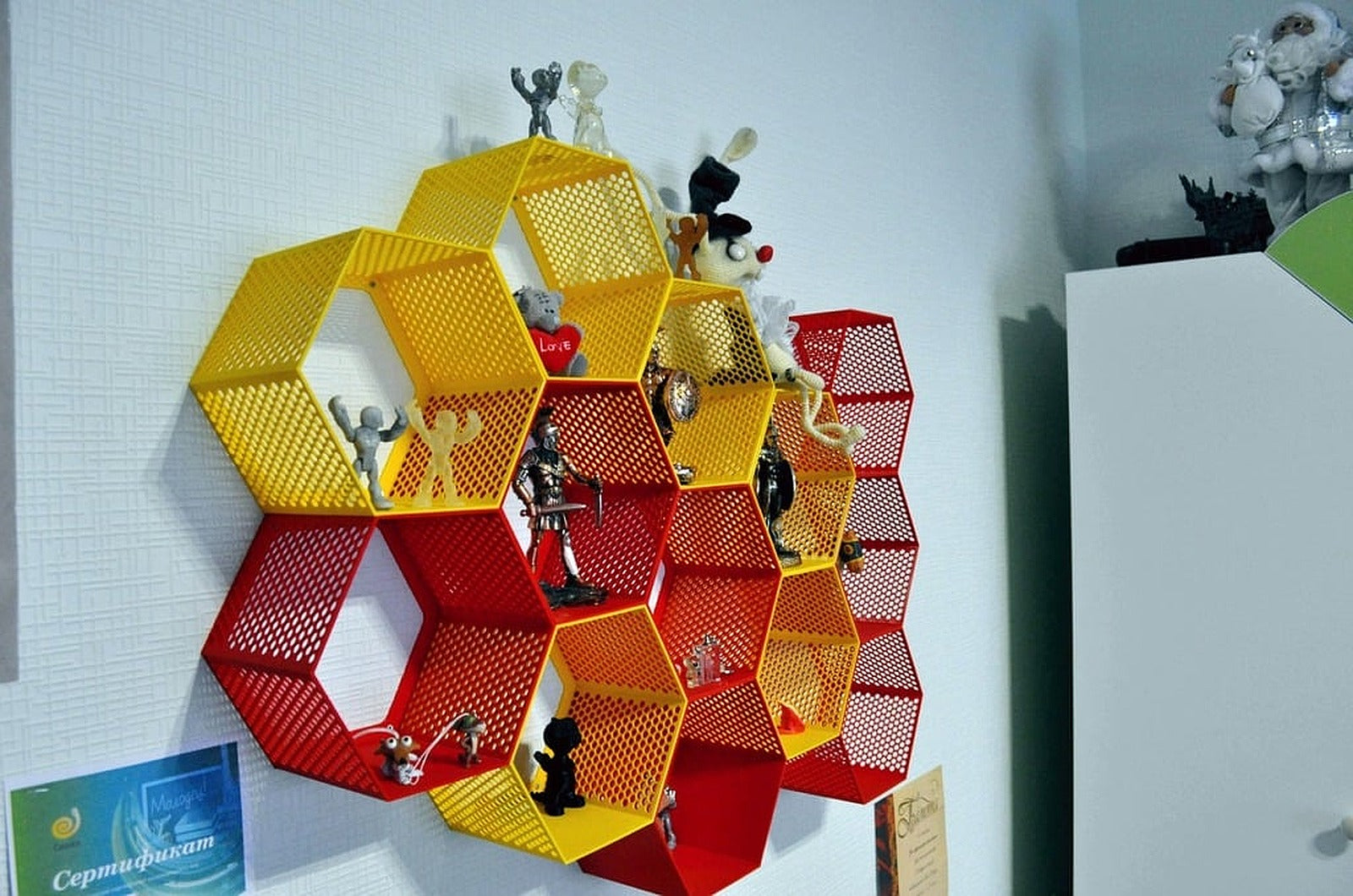 Hexagon fractal shelf – 3D Baskı Modeli