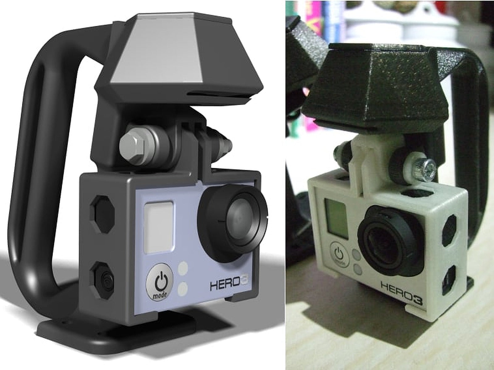 GoPro Hero 3 Steady Cam Concept – 3D Baskı Modeli