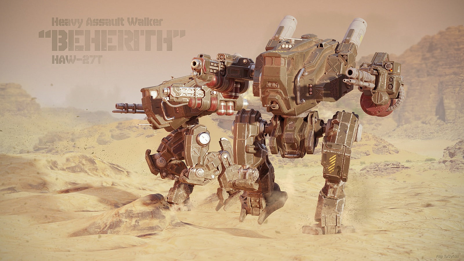 Heavy Assault Mech HAW-27T – 3D Baskı Modeli