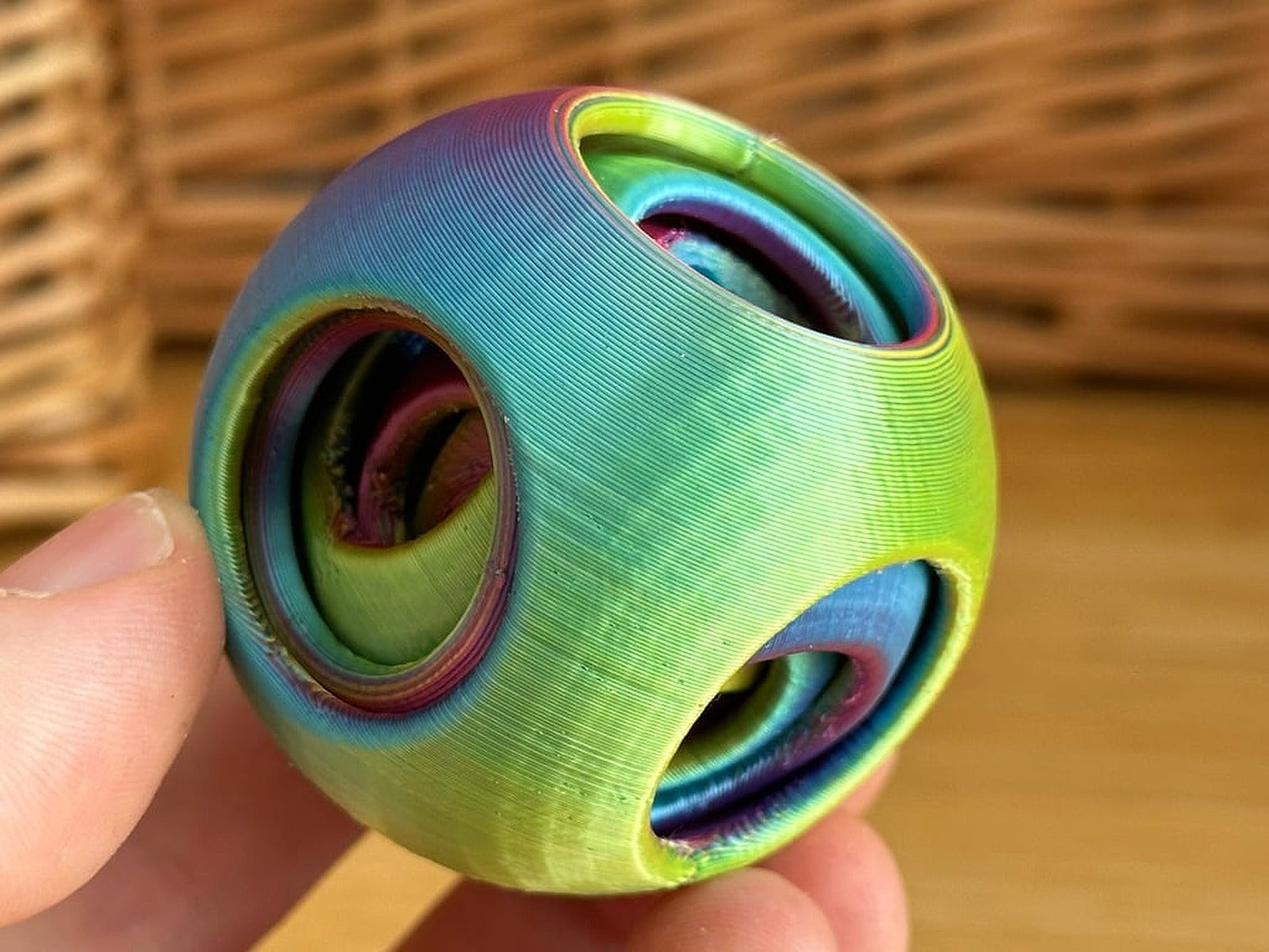 Chinese Puzzle Ball (Plain) – 3D Baskı Modeli