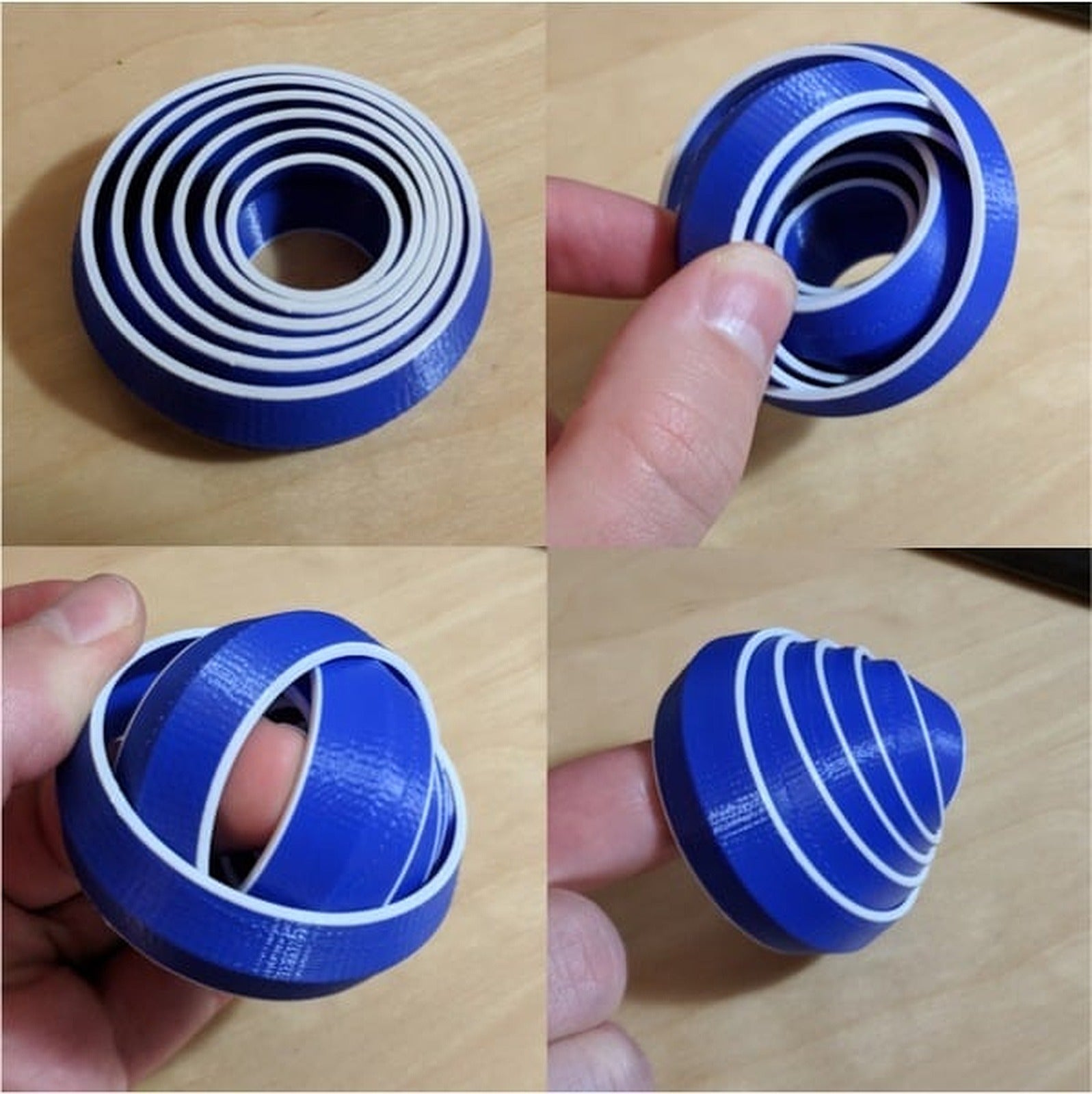 Nested rings fidget toy – 3D Baskı Modeli