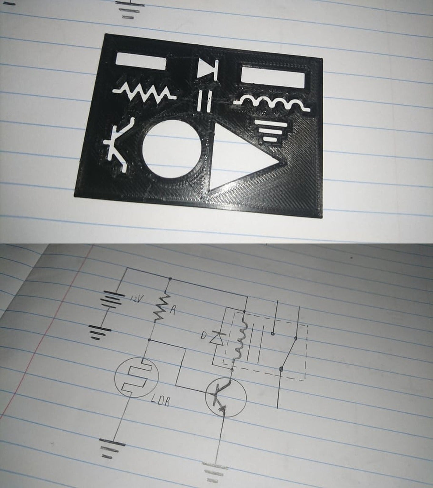 Circuit Schematic Stencil – 3D Baskı Modeli