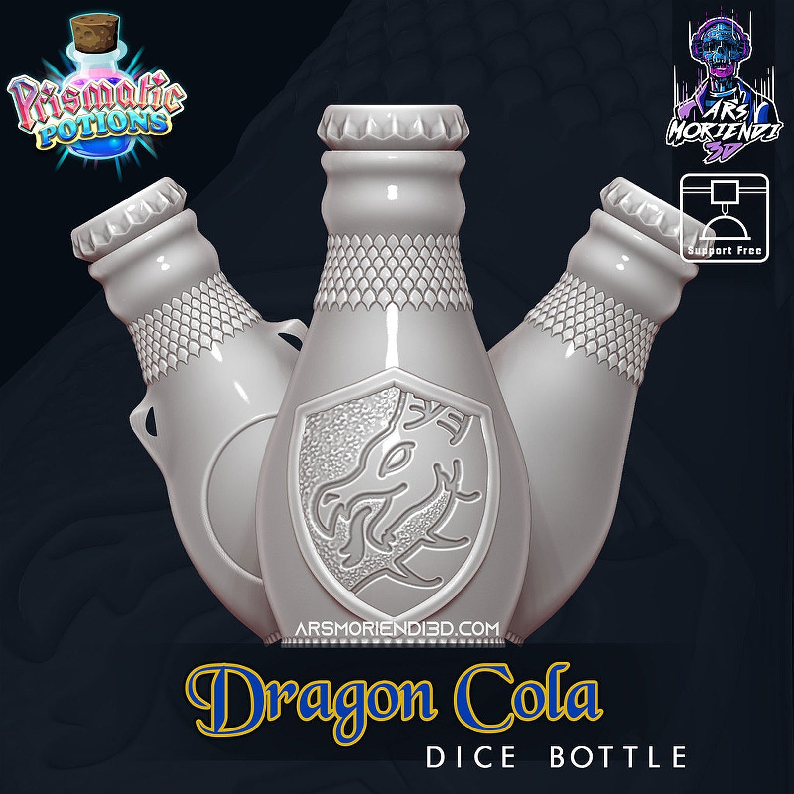 Dragon Cola - Prismatic Potions - Dice Bottle – 3D Baskı Modeli