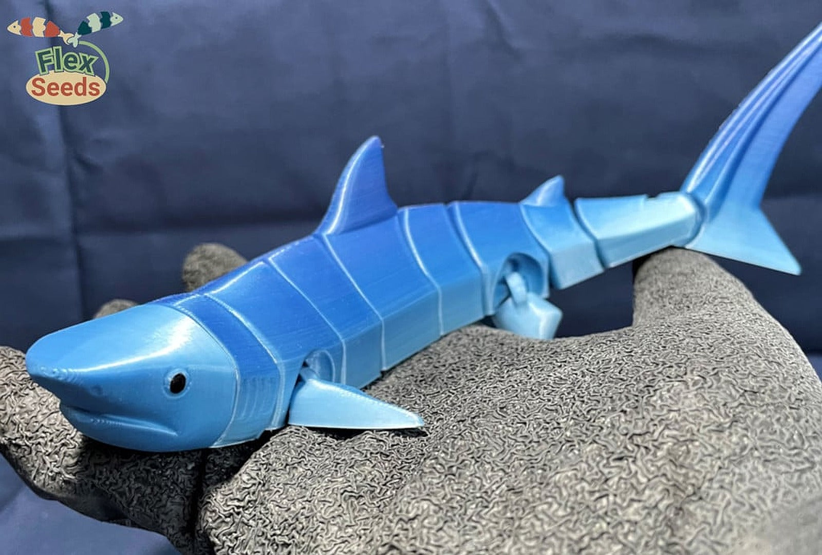 Flexi Tiger Shark (print-in-place) – 3D Baskı Modeli