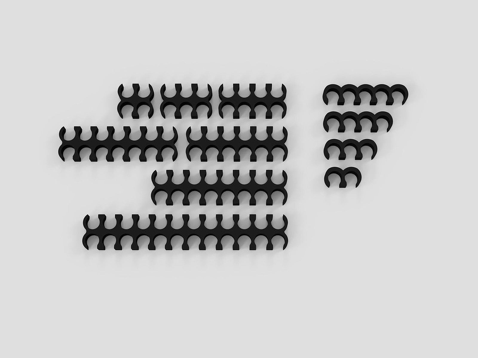 PC Cable Combs - complete comb kit – 3D Baskı Modeli