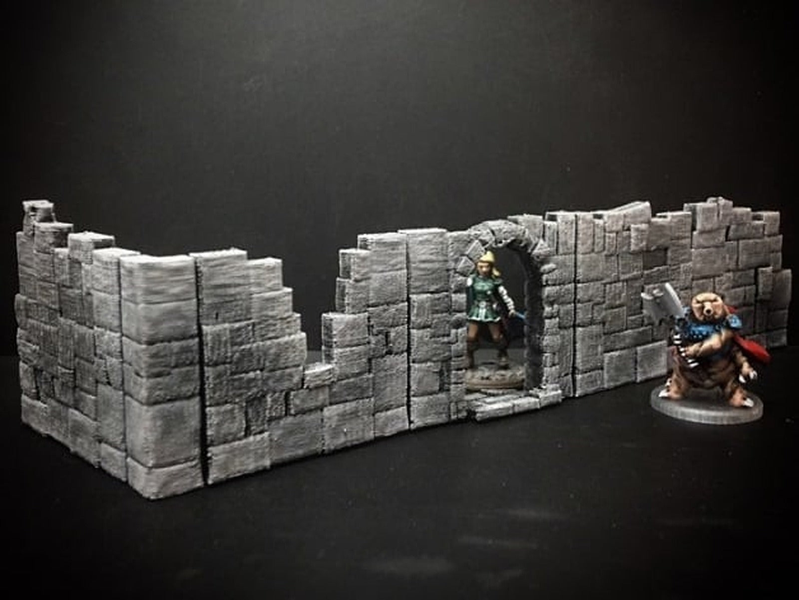 Delving Decor: Basic Ruin Walls (28mm/Heroic scale) – 3D Baskı Modeli