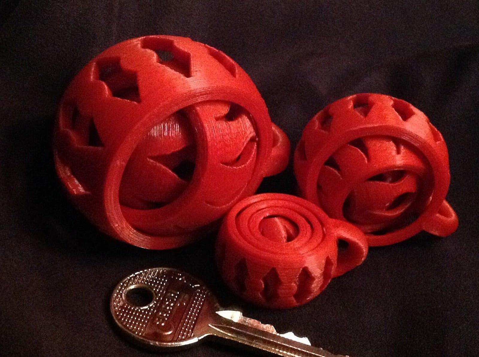 gyroscopic " open-work " keyring collection – 3D Baskı Modeli