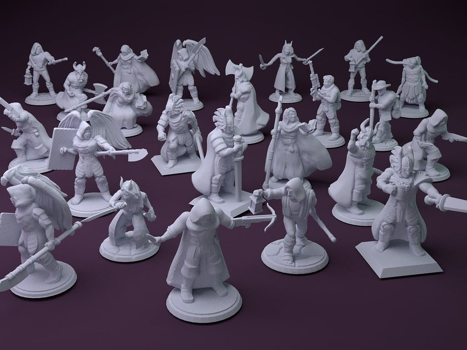 Fantasy Mini Collection (multiple poses) – 3D Baskı Modeli