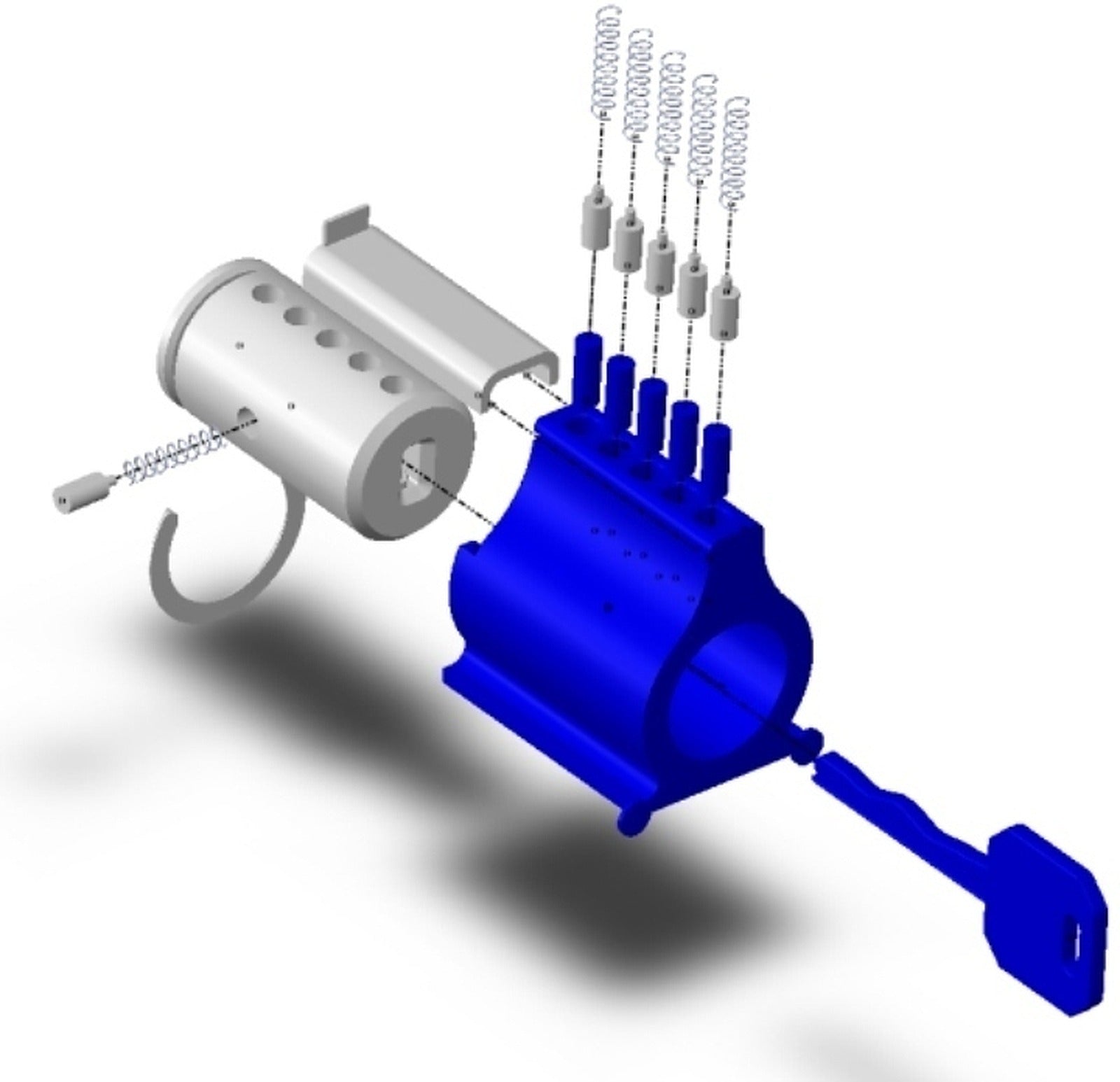 Functional Pin Tumbler Lock Model – 3D Baskı Modeli