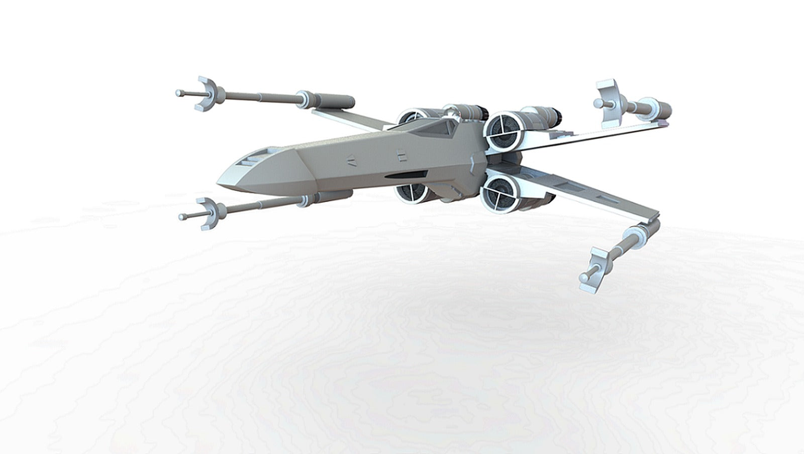 X-Wing Fighter w/working x-wing – 3D Baskı Modeli