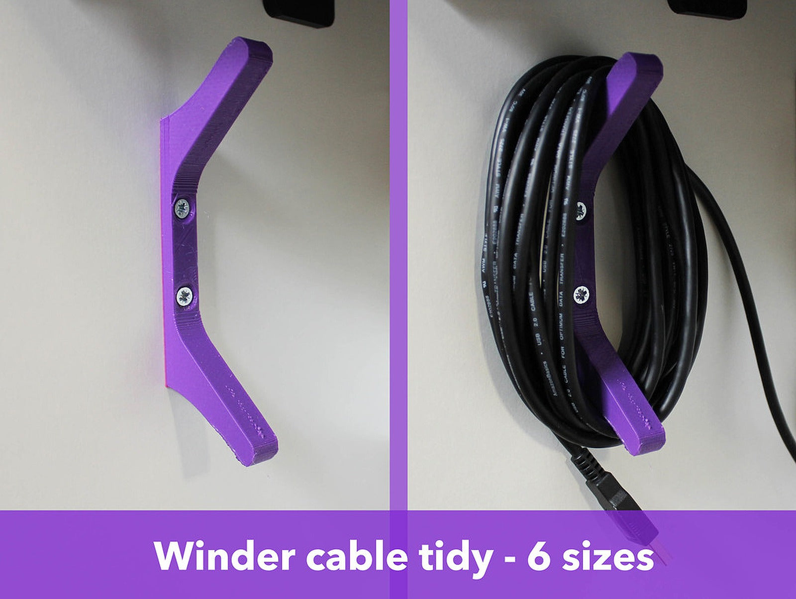 Winder cable tidy (6 sizes) – 3D Baskı Modeli