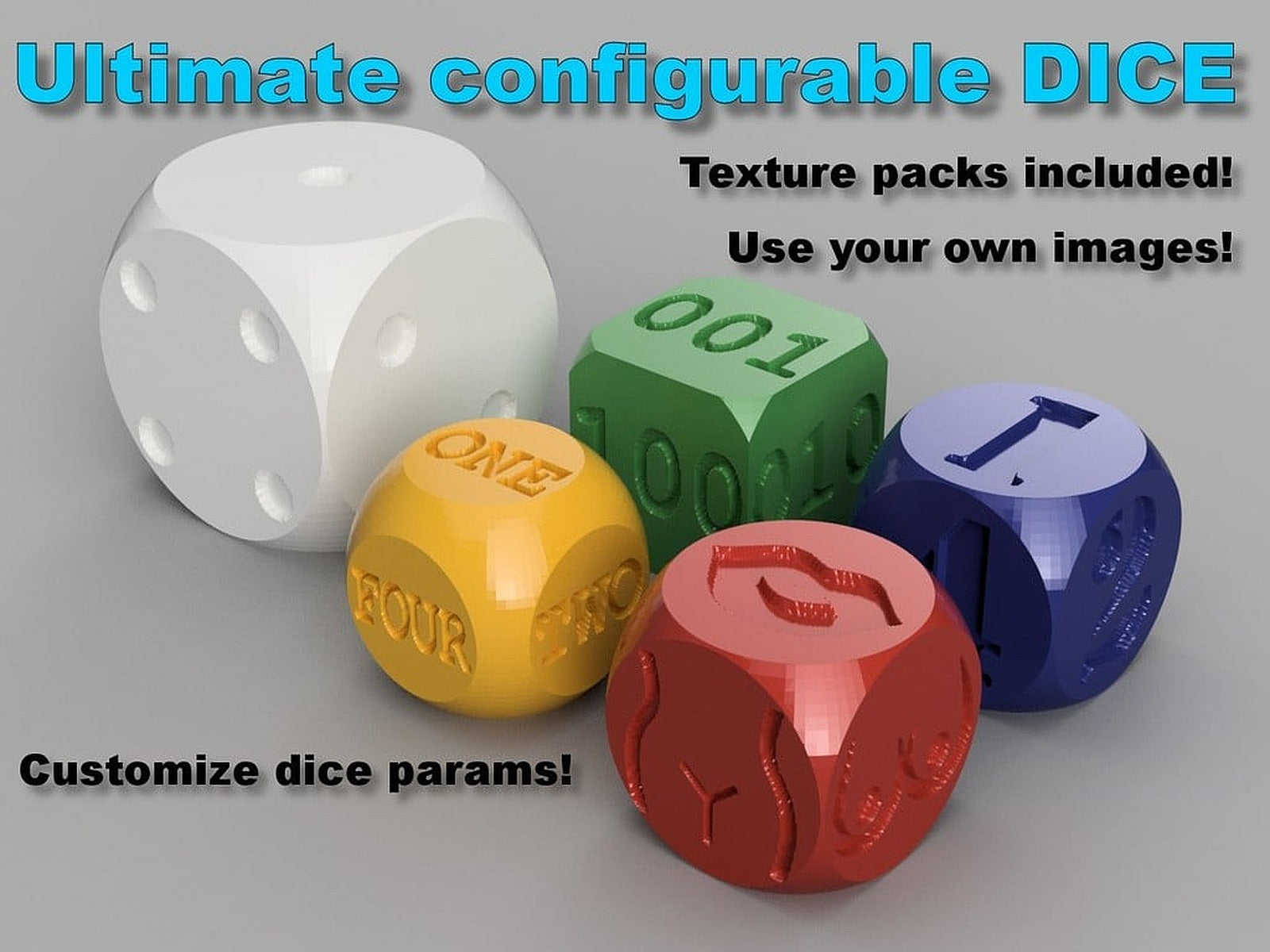 Ultimate configurable dice – 3D Baskı Modeli