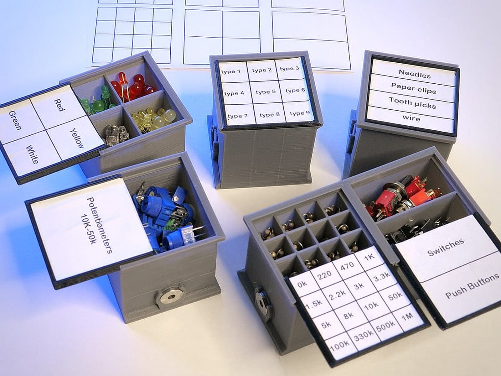 Organize Small Things Like Electronic Parts – 3D Baskı Modeli