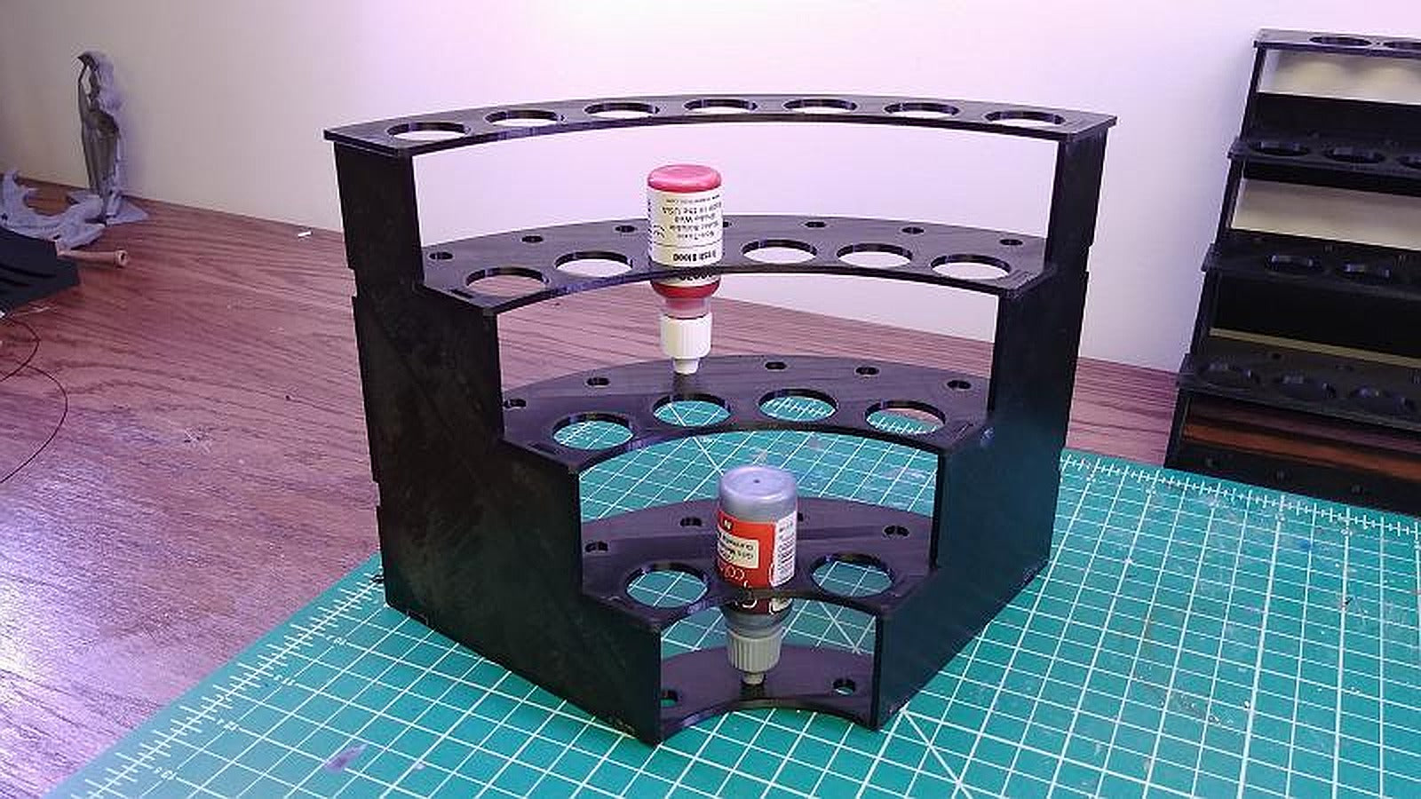 Modular Hobby Paint Rack - Inside Corner – 3D Baskı Modeli