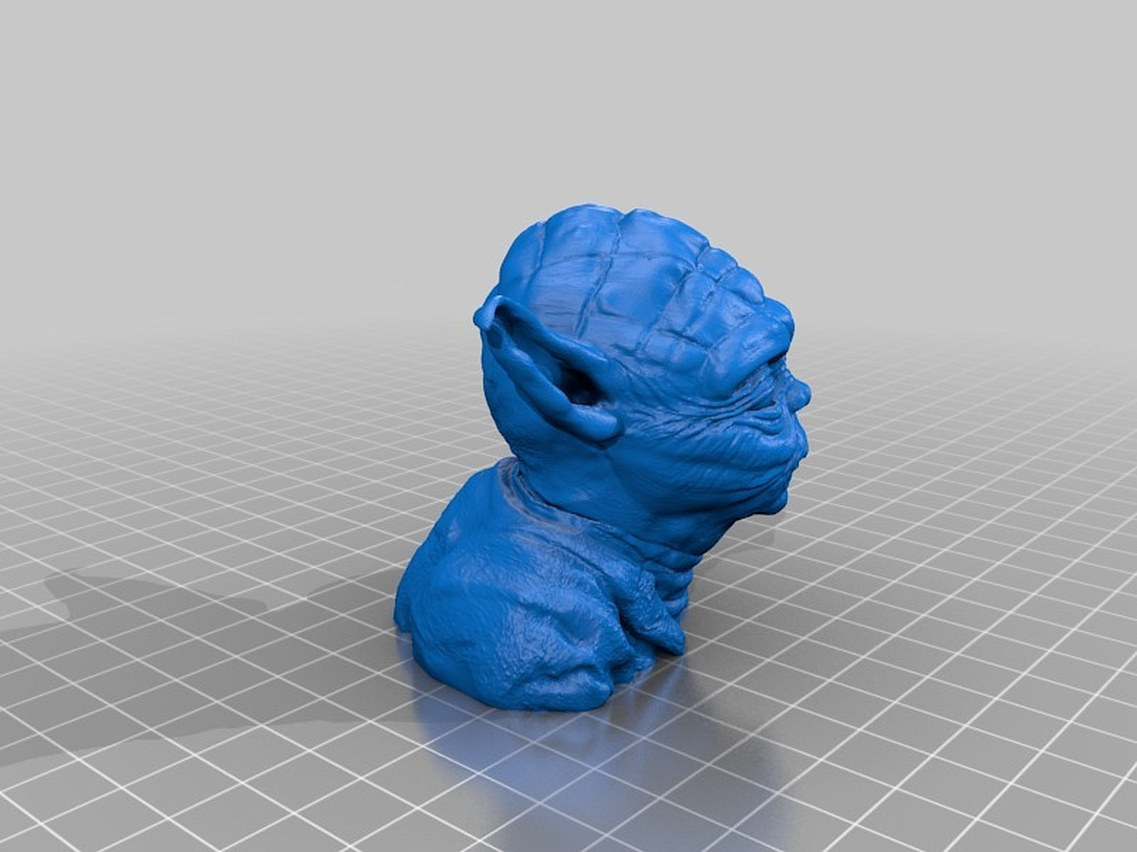 Yoda bust (cleaned and simplified) – 3D Baskı Modeli