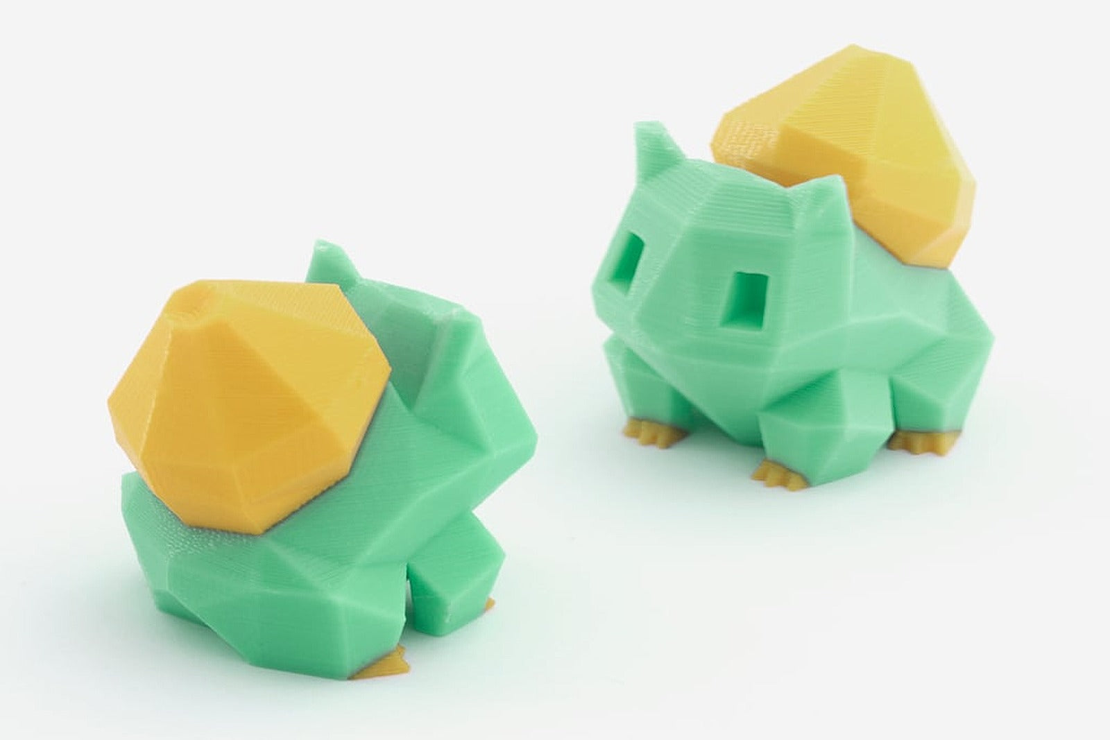 Low-Poly Bulbasaur - Multi and Dual Extrusion version – 3D Baskı Modeli