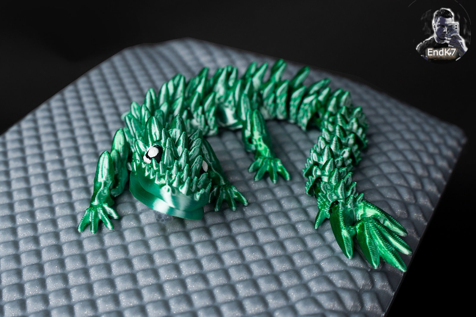 Spiky Mountain Dragon - Articulated - Print in Place - No Supports - Fantasy – 3D Baskı Modeli
