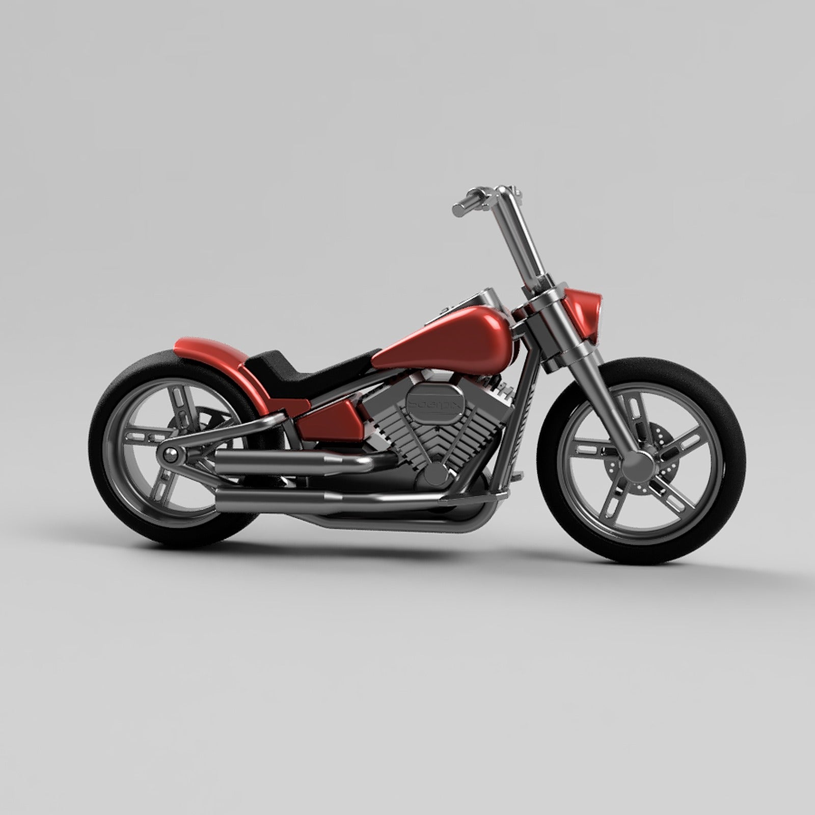Harley Davidson - Custom Fat Boy style – 3D Baskı Modeli