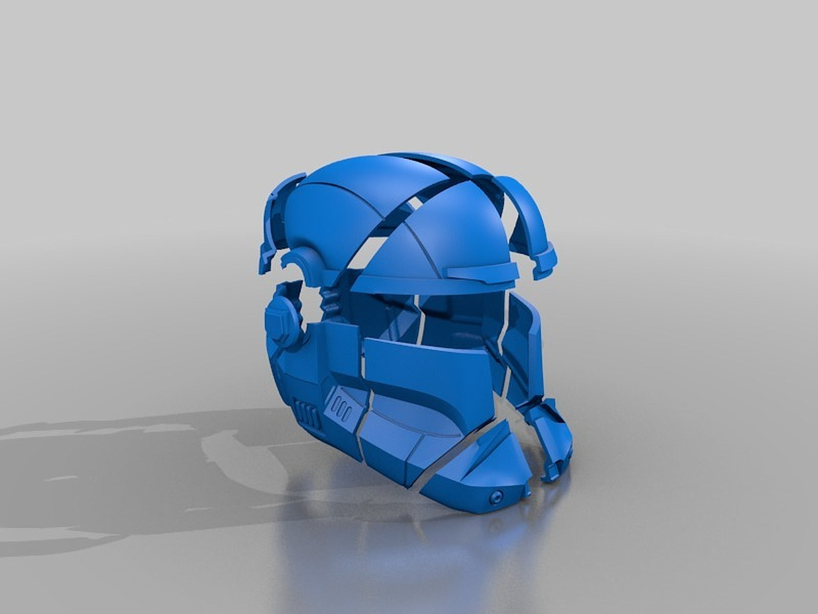 SW Republic Commando Helmet Split Print Ready – 3D Baskı Modeli