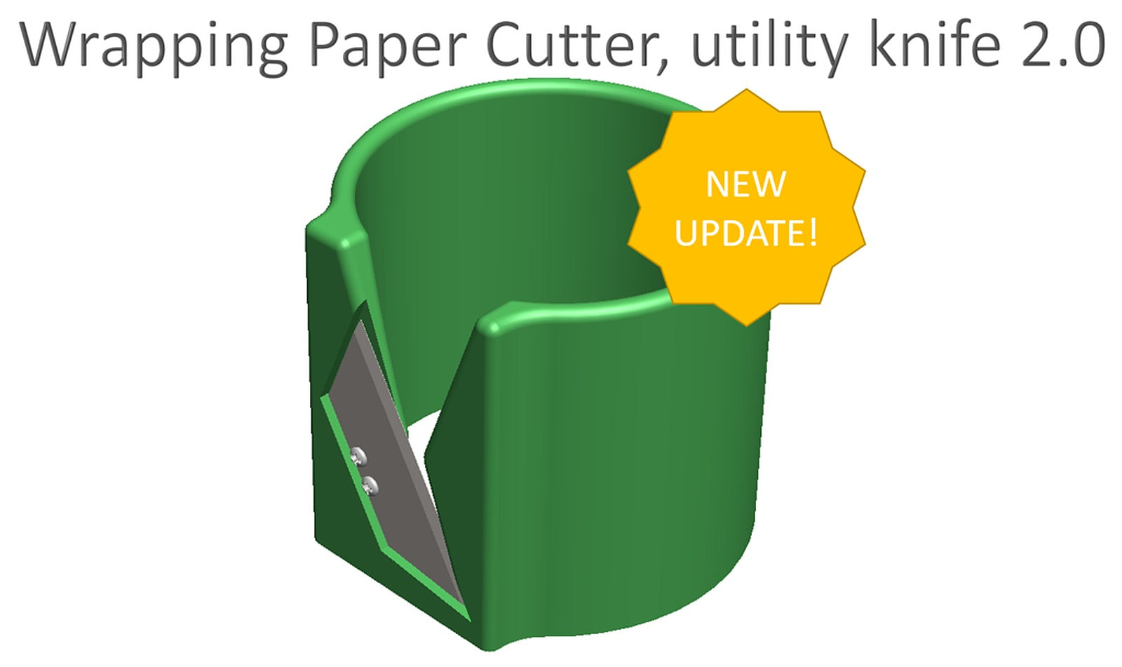 Wrapping Paper Cutter, utility knife 2.0! – 3D Baskı Modeli